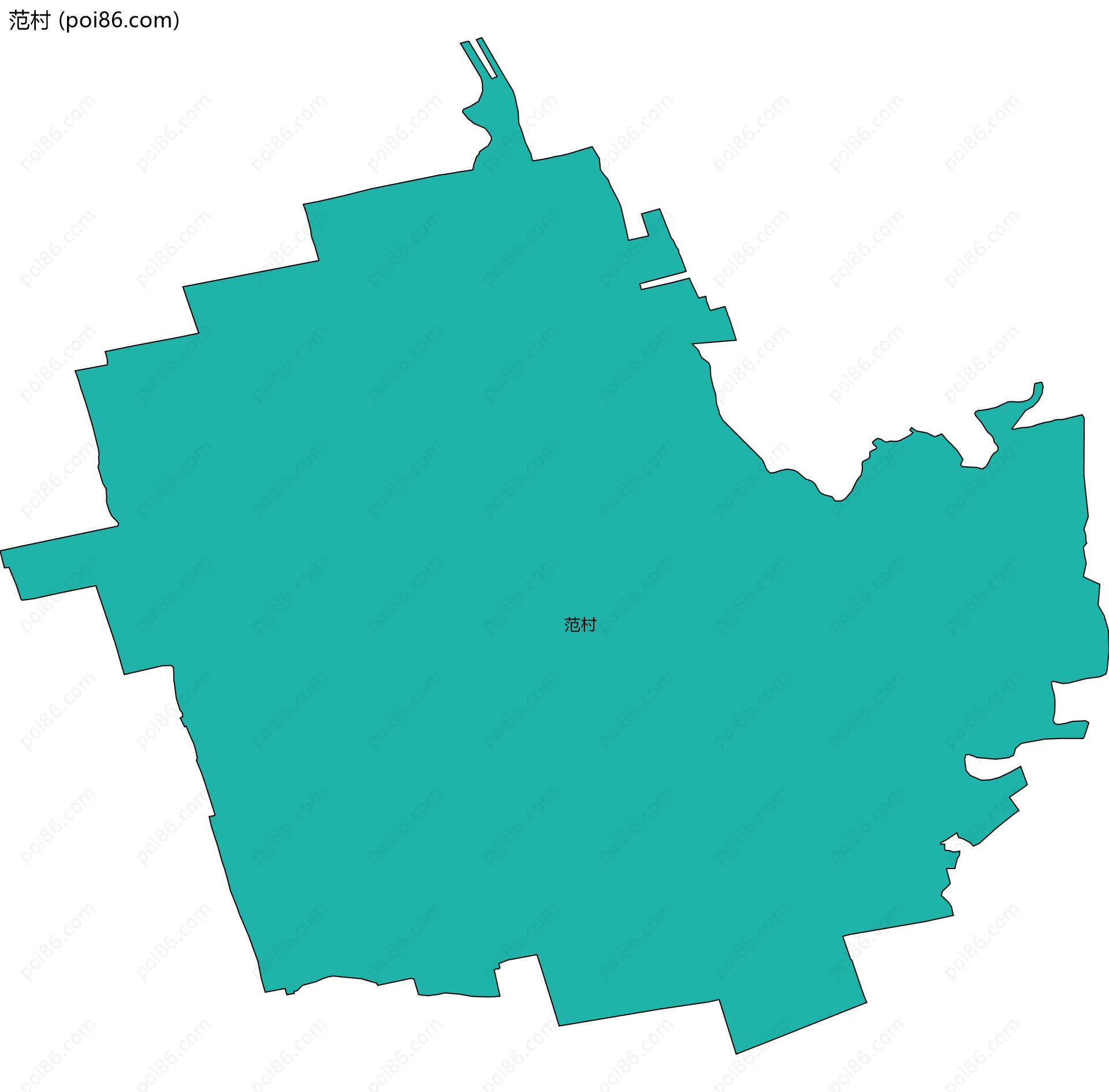 范村边界地图
