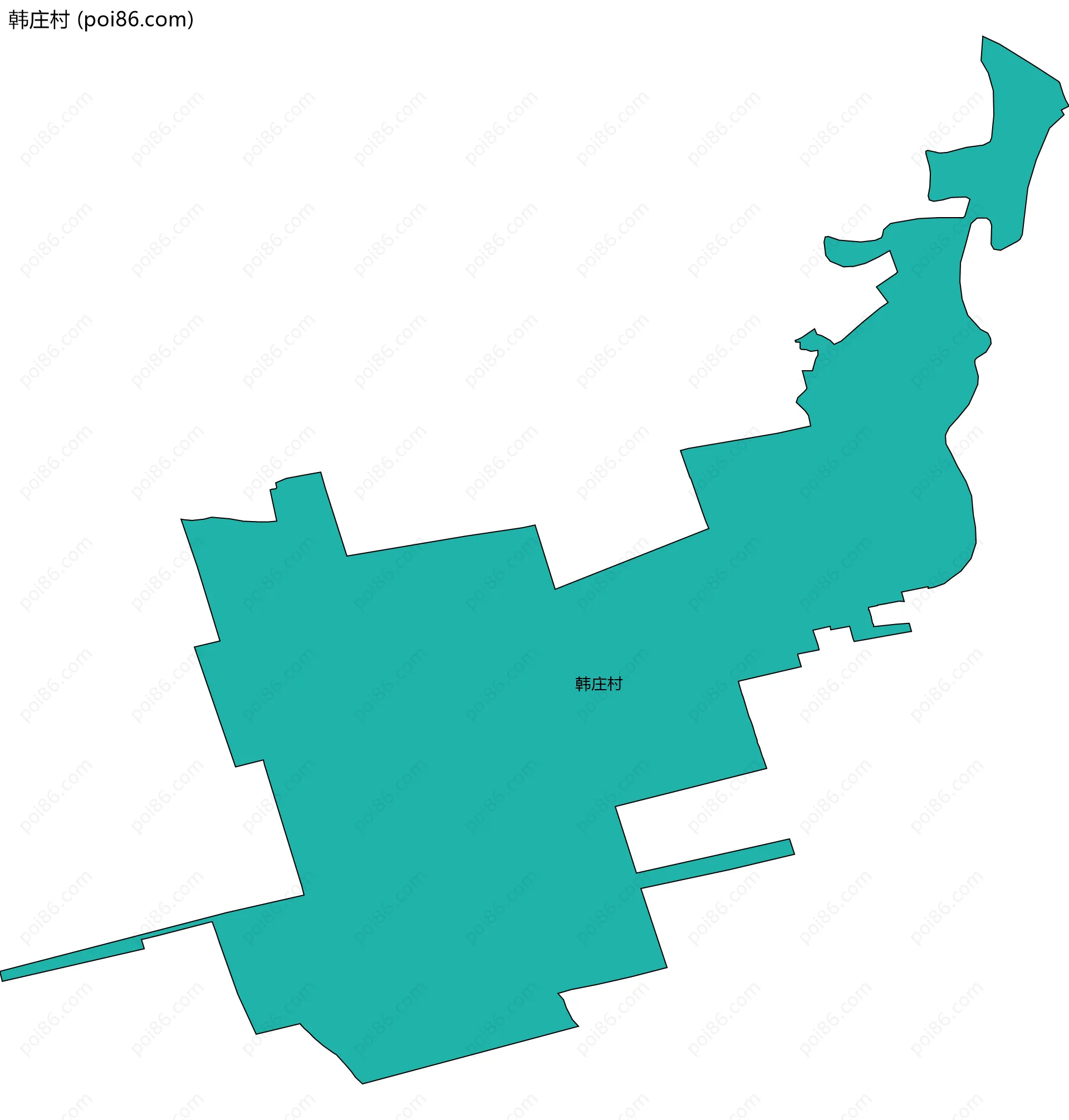 韩庄村边界地图