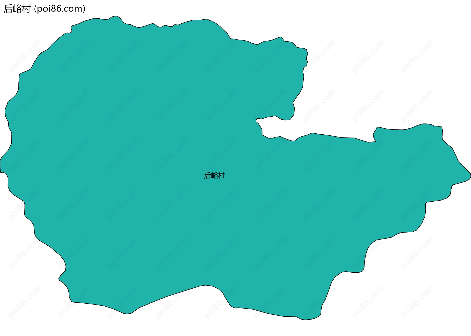 后峪村边界地图