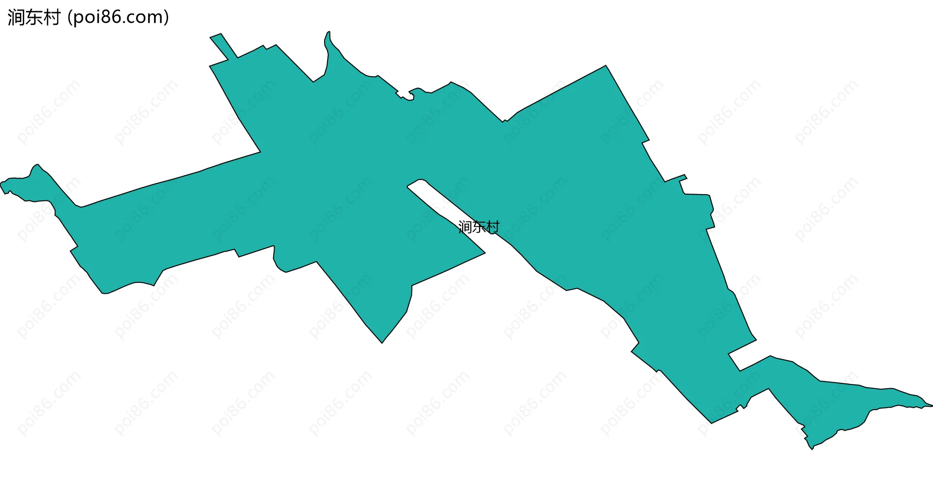 涧东村边界地图