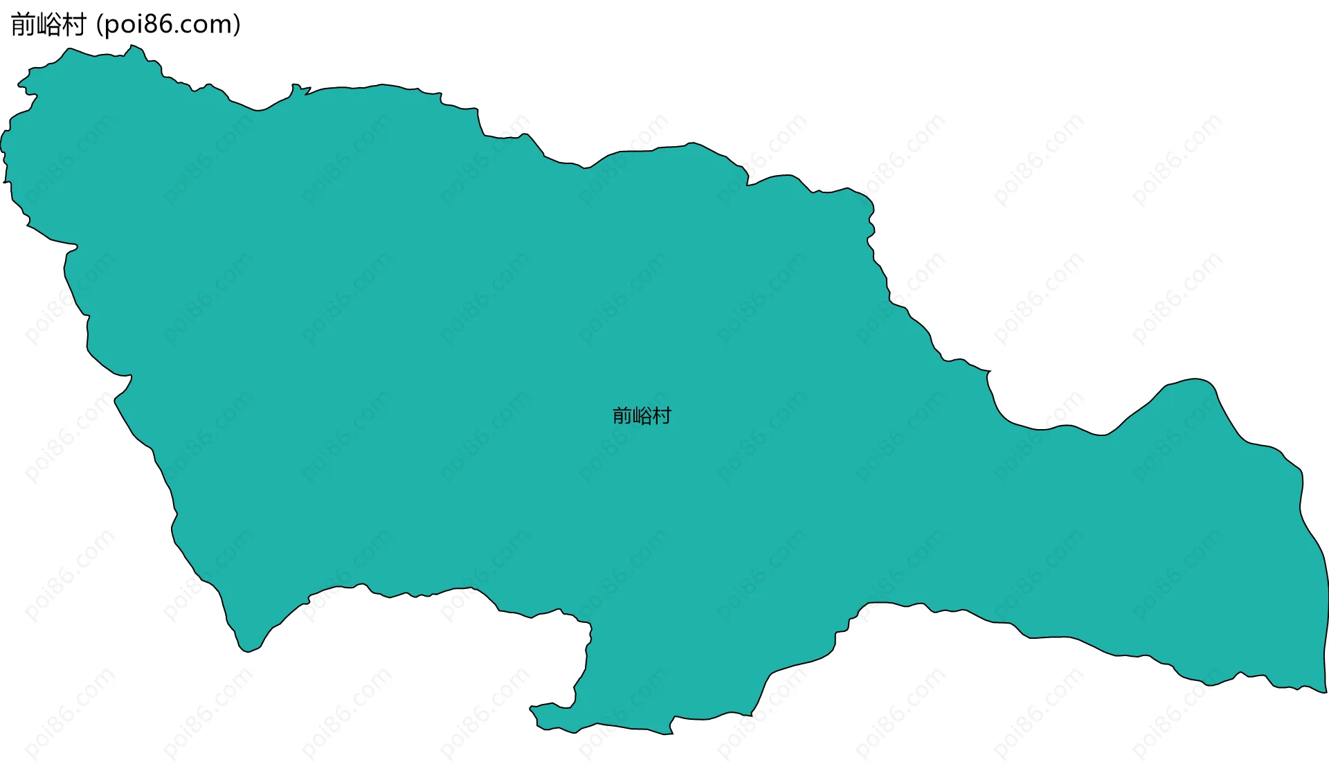 前峪村边界地图