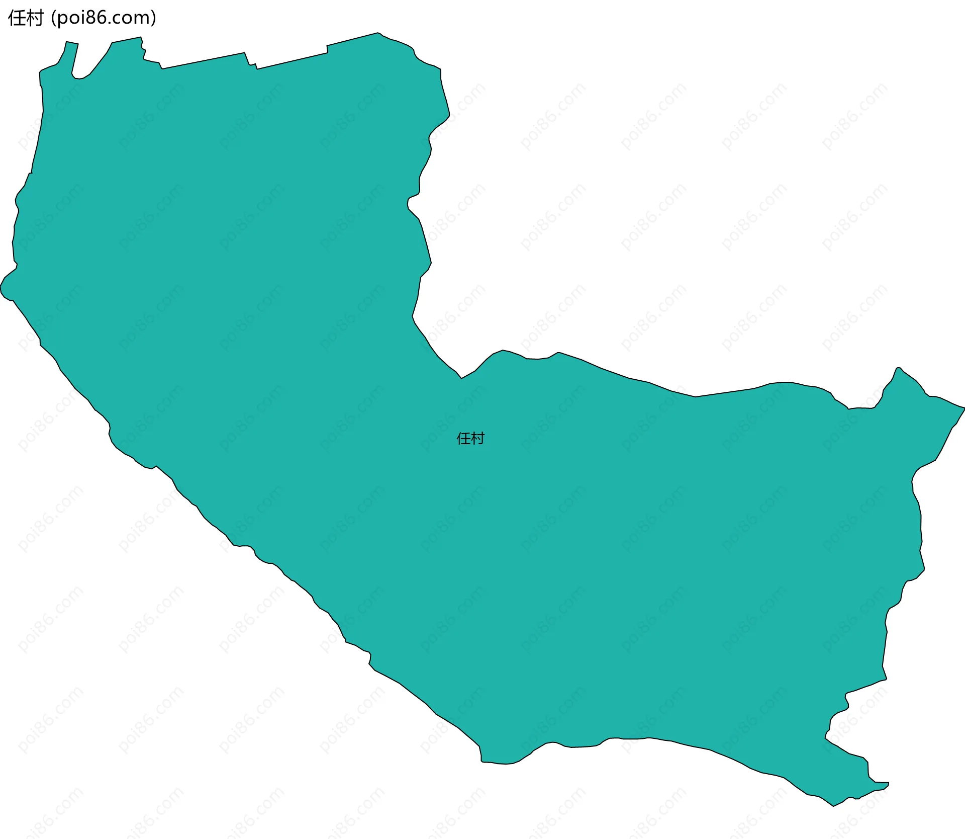 任村边界地图