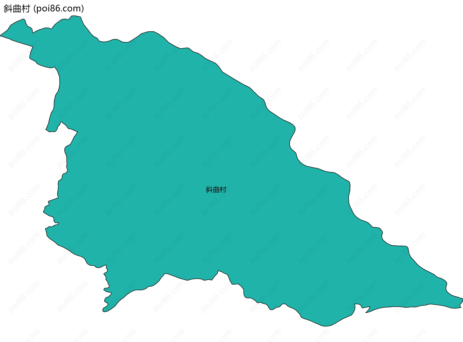 斜曲村边界地图