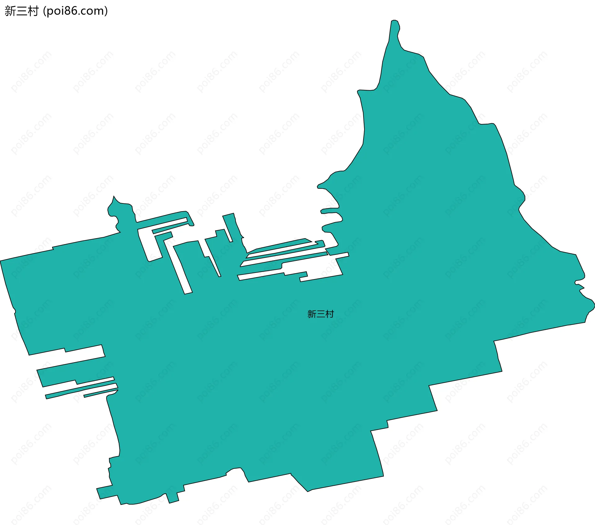 新三村边界地图