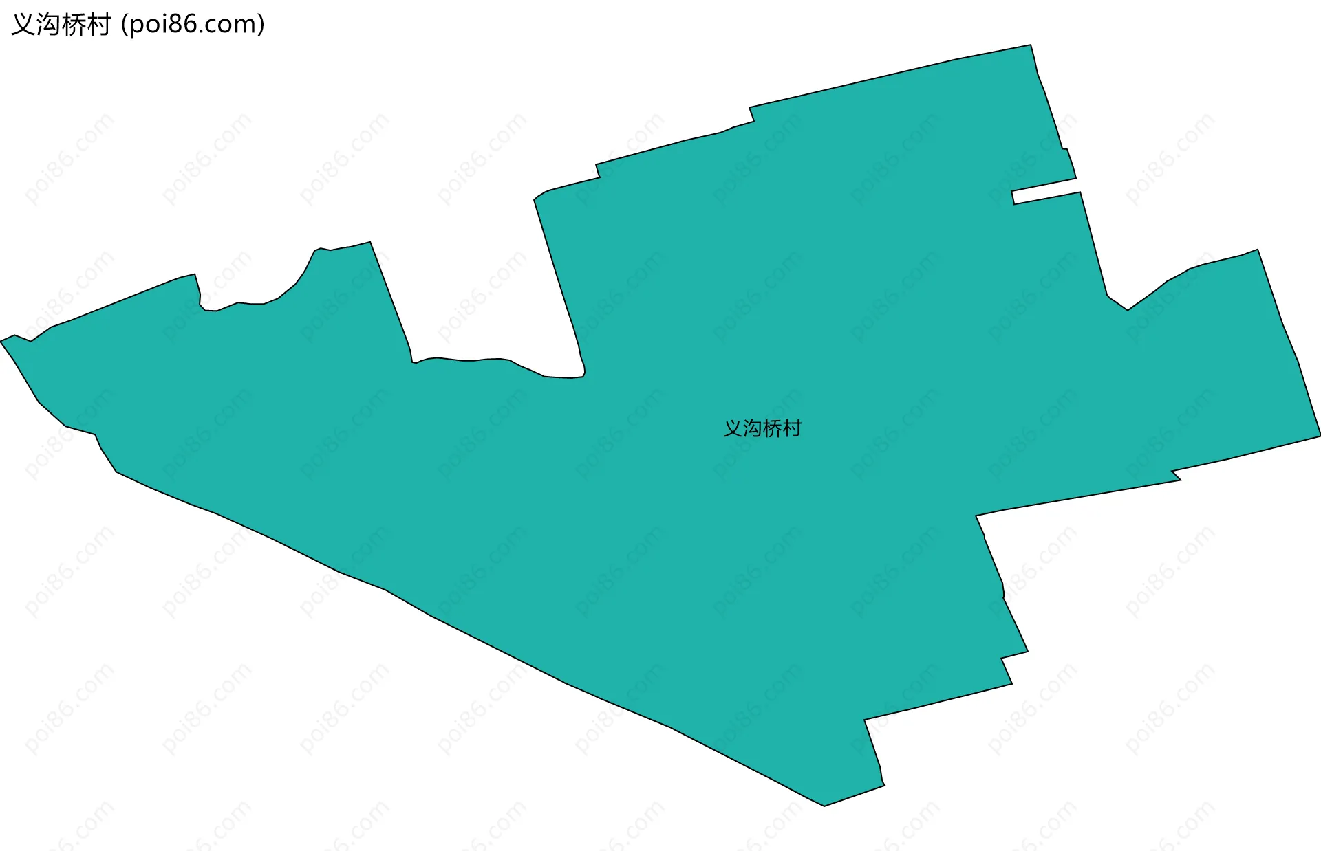 义沟桥村边界地图