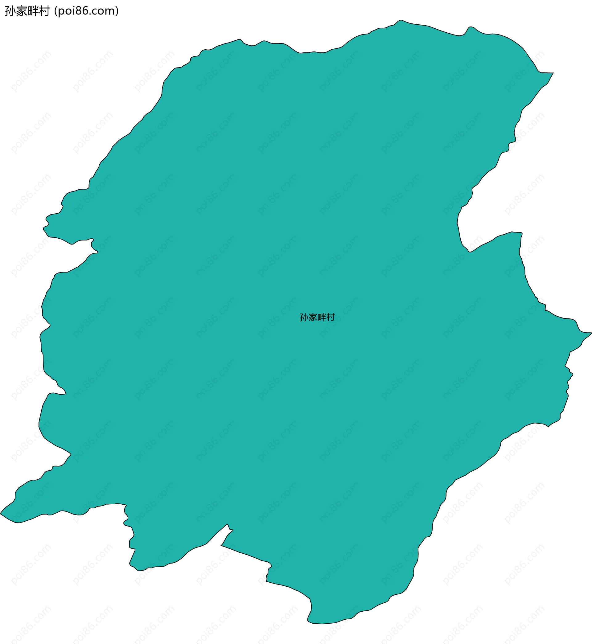 孙家畔村边界地图