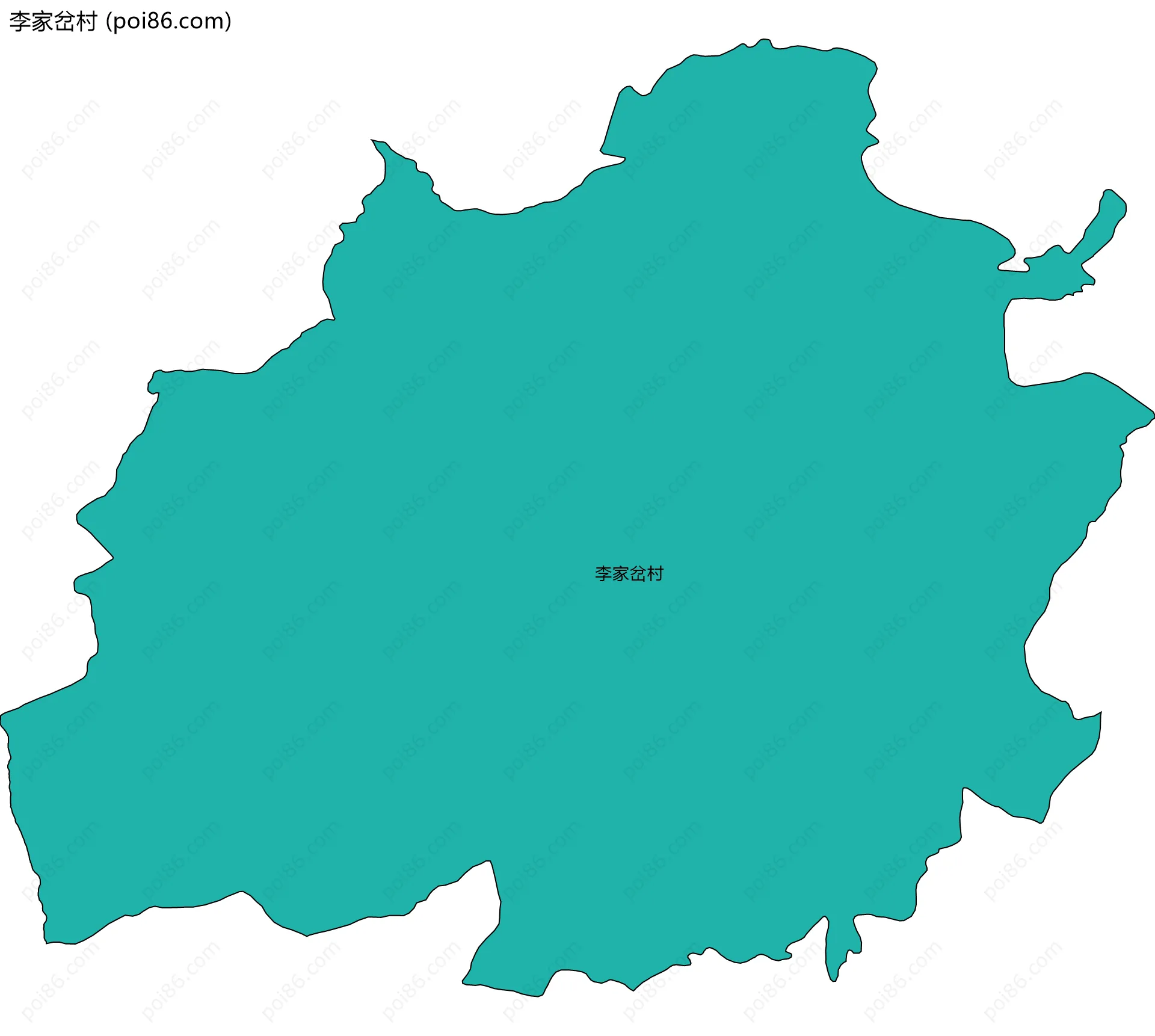 李家岔村边界地图