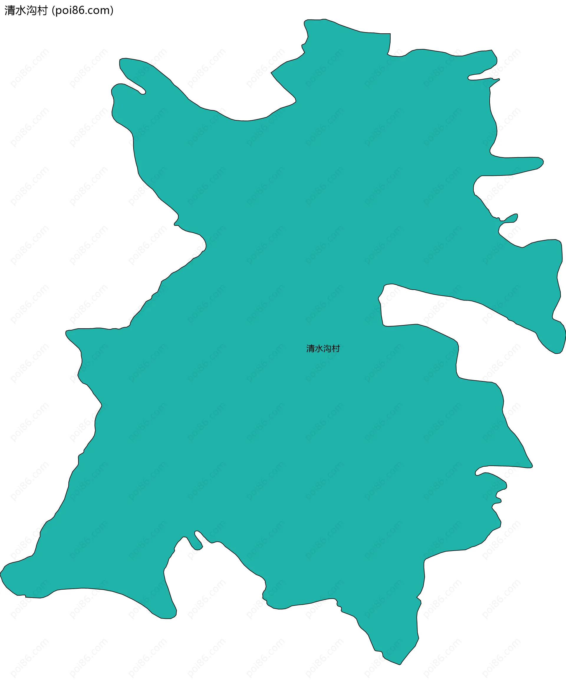 清水沟村边界地图