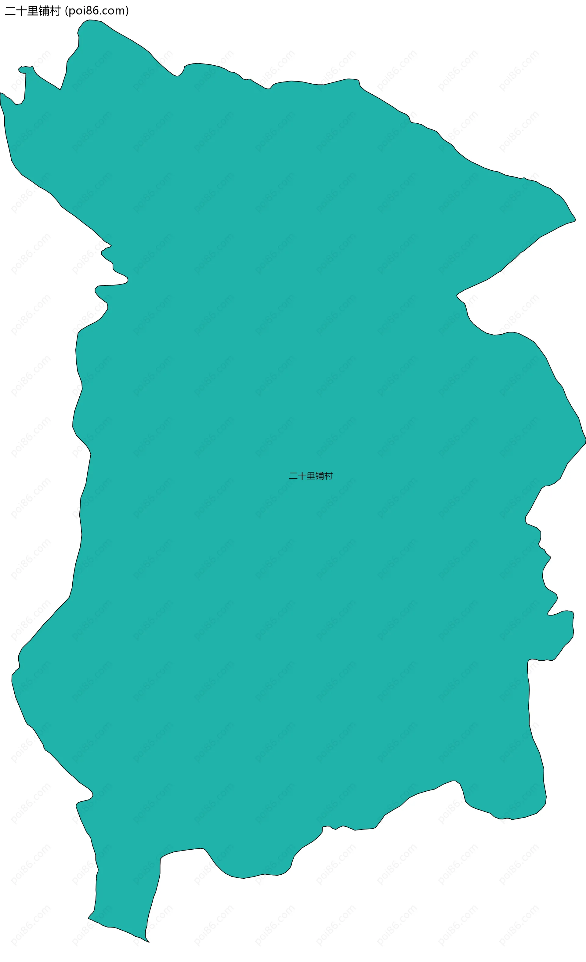 二十里铺村边界地图