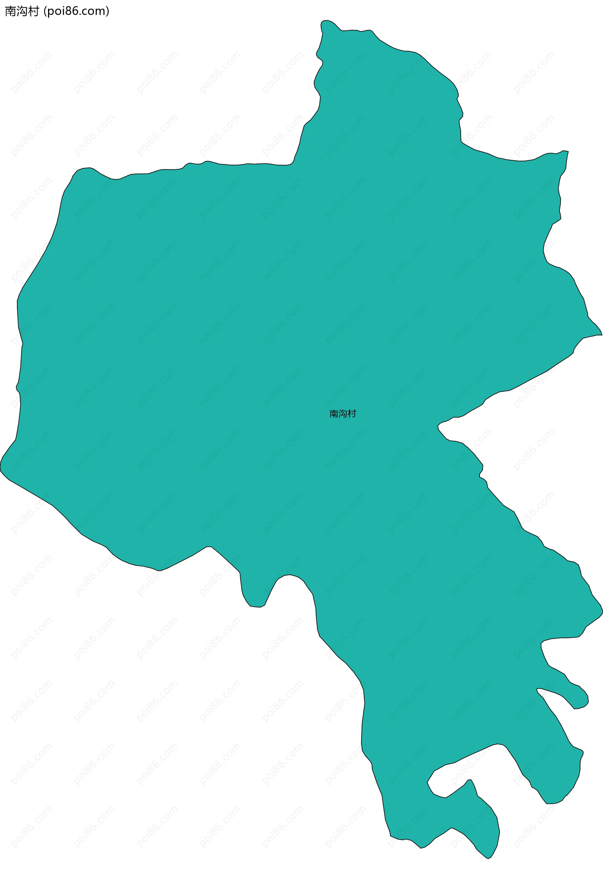 南沟村边界地图