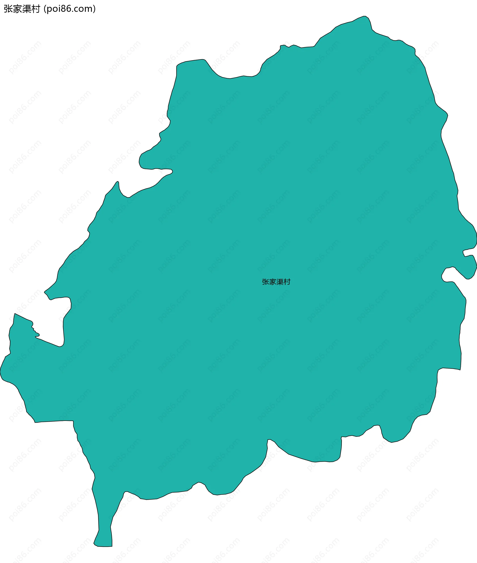 张家渠村边界地图