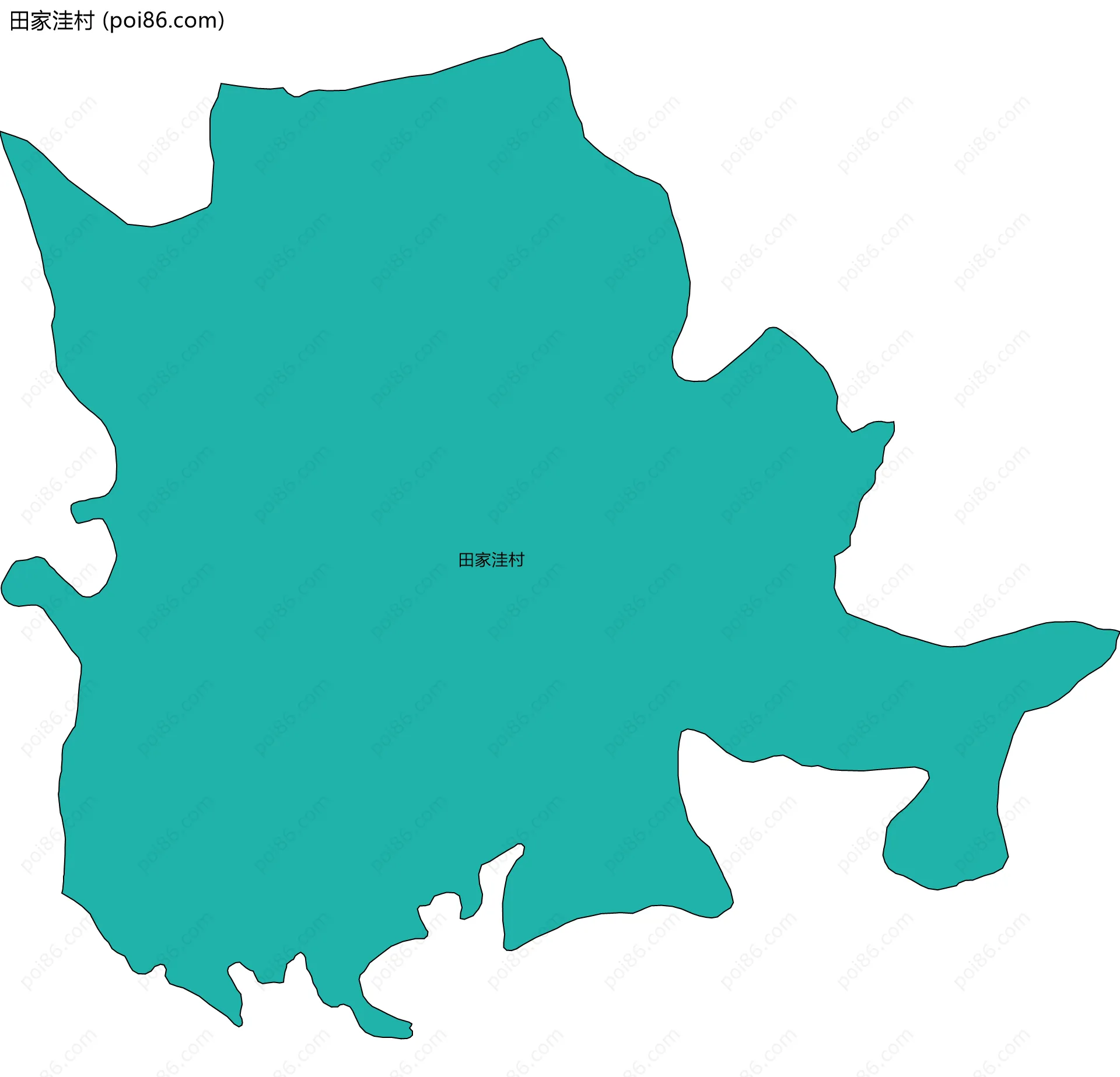 田家洼村边界地图