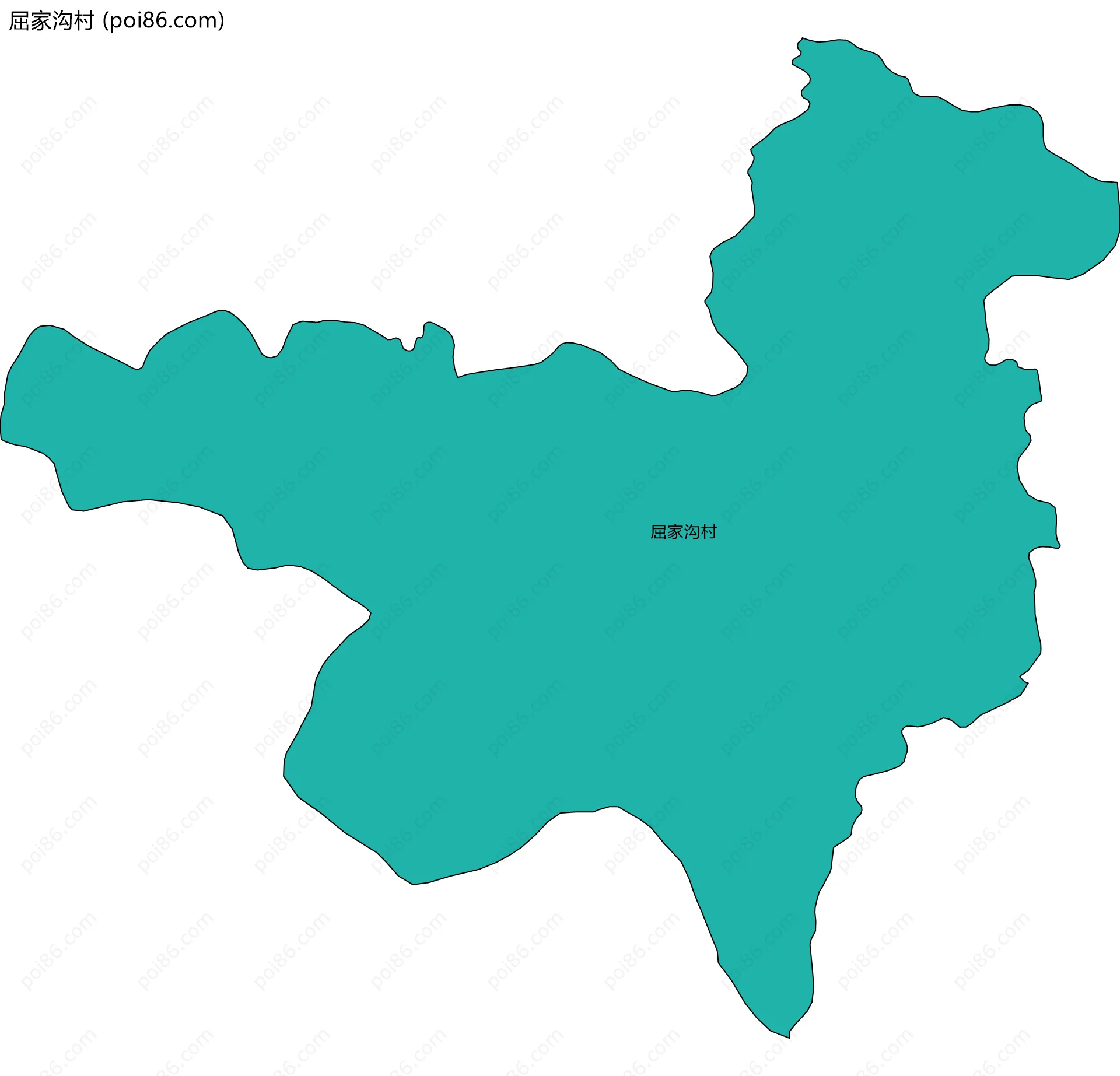 屈家沟村边界地图