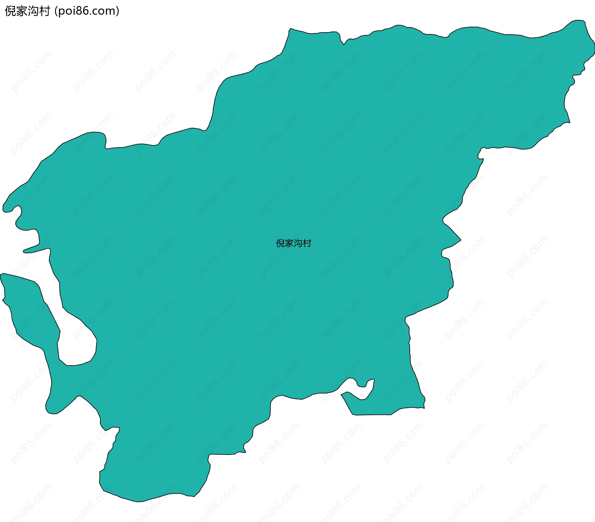 倪家沟村边界地图