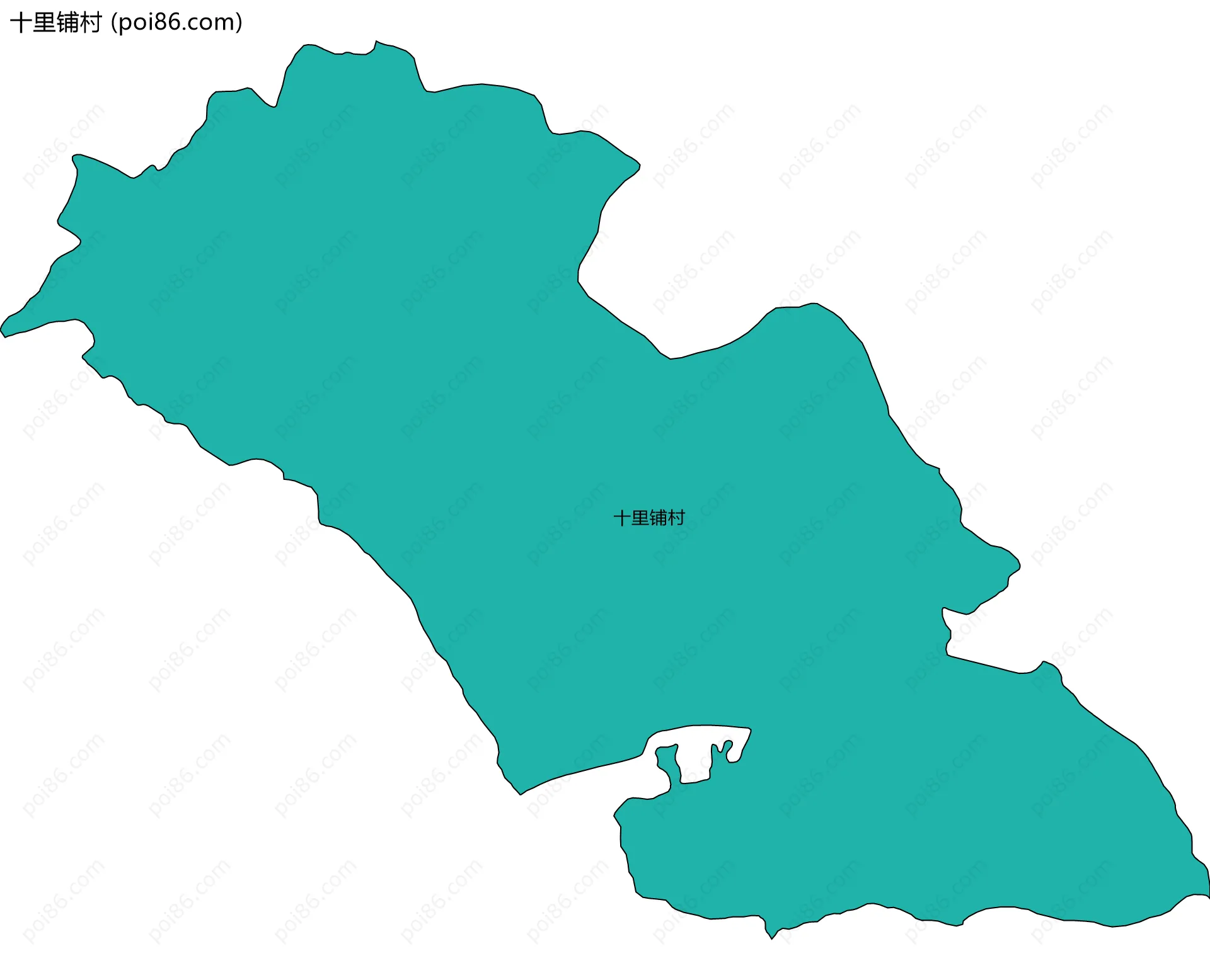 十里铺村边界地图