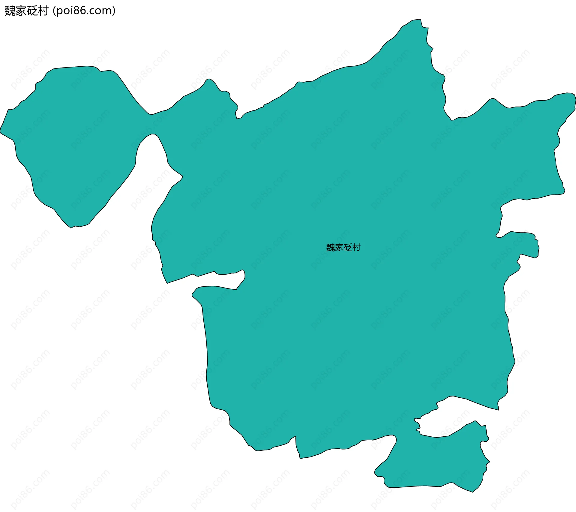 魏家砭村边界地图