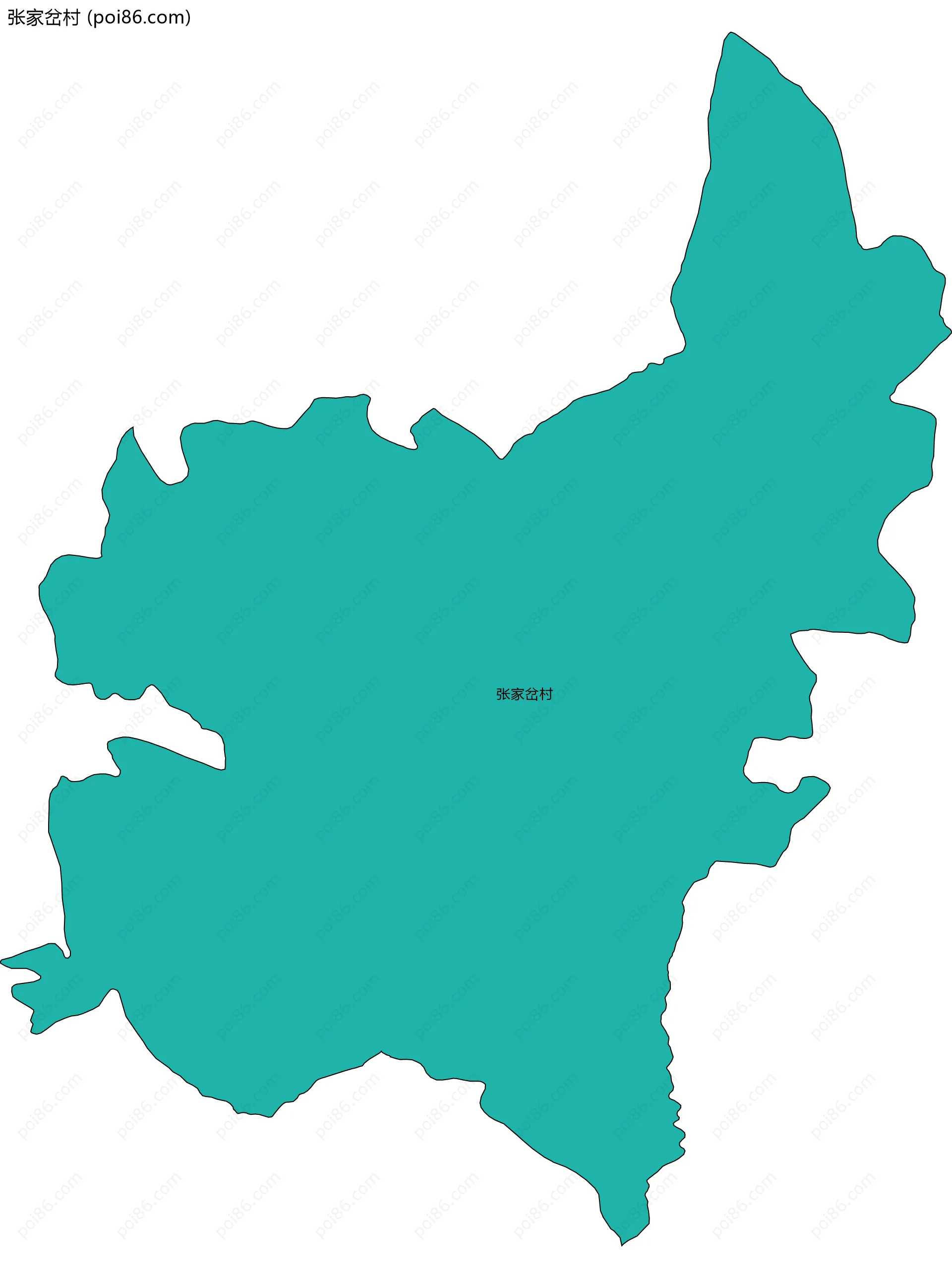 张家岔村边界地图