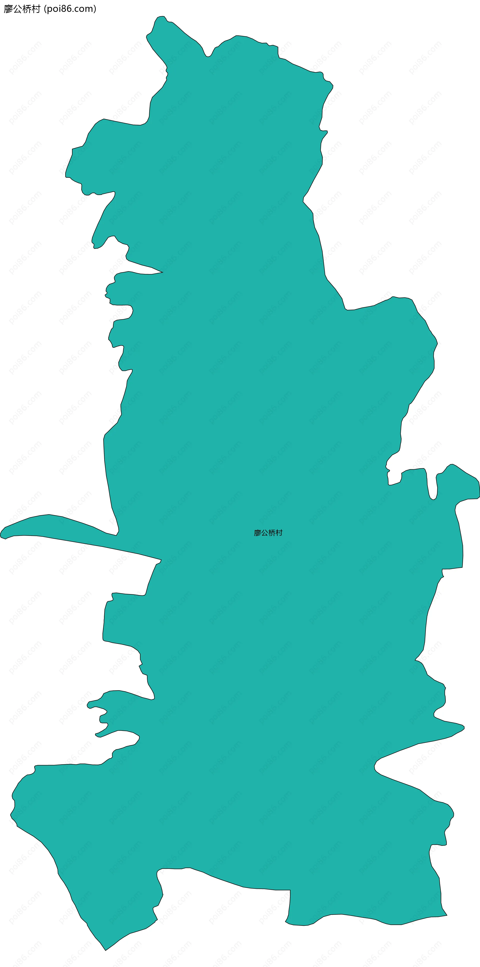 廖公桥村边界地图