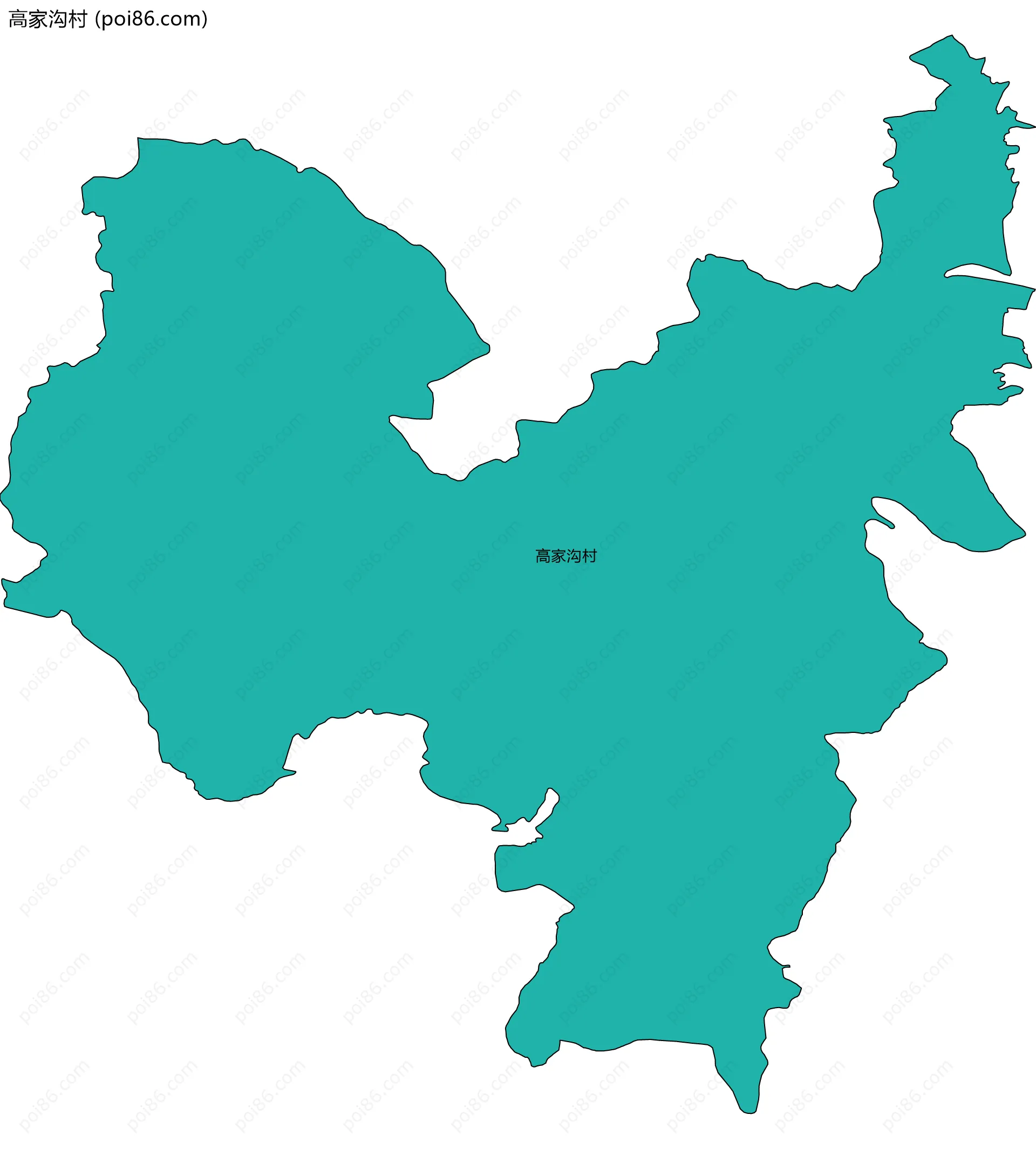 高家沟村边界地图