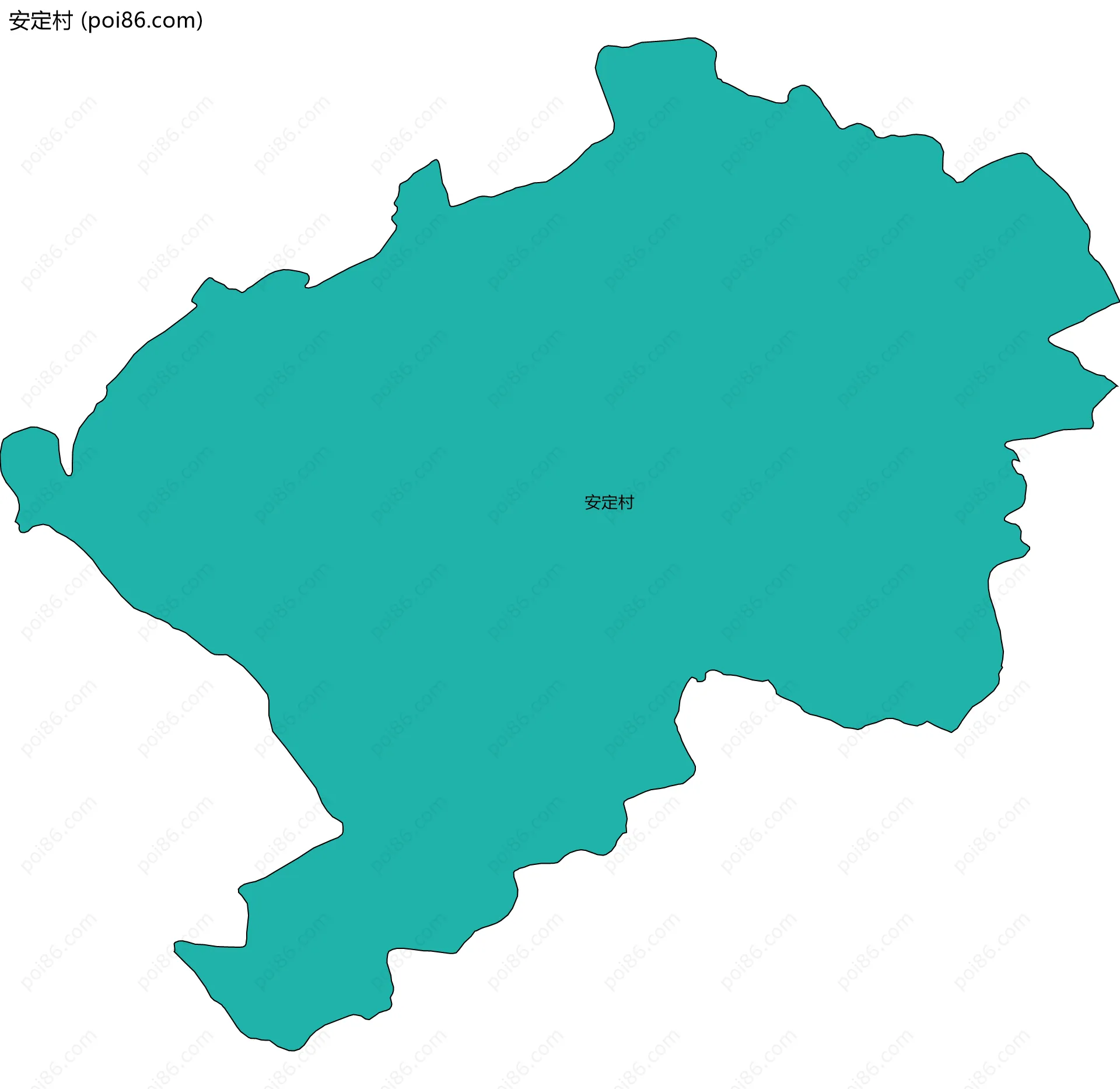 安定村边界地图