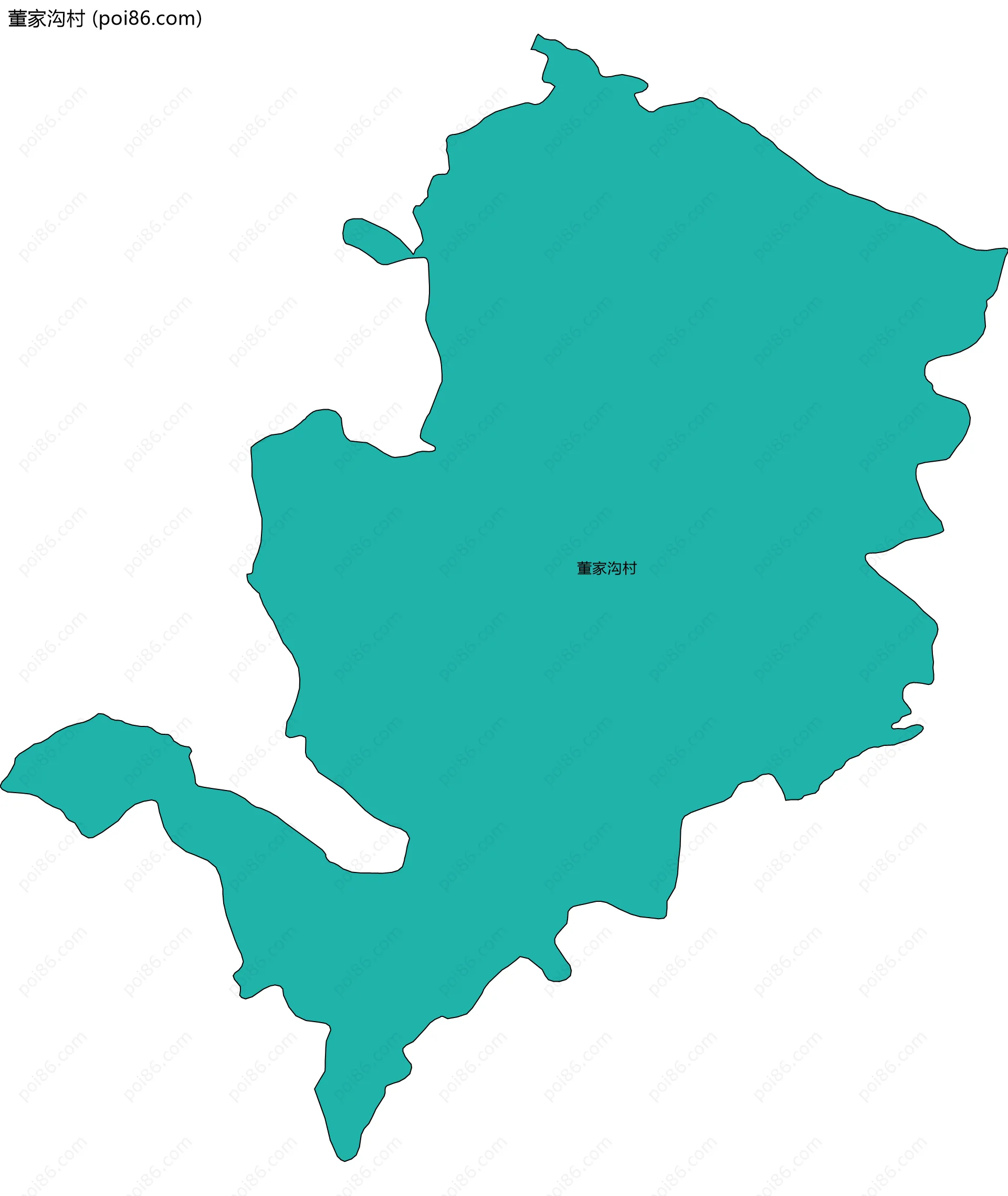 董家沟村边界地图