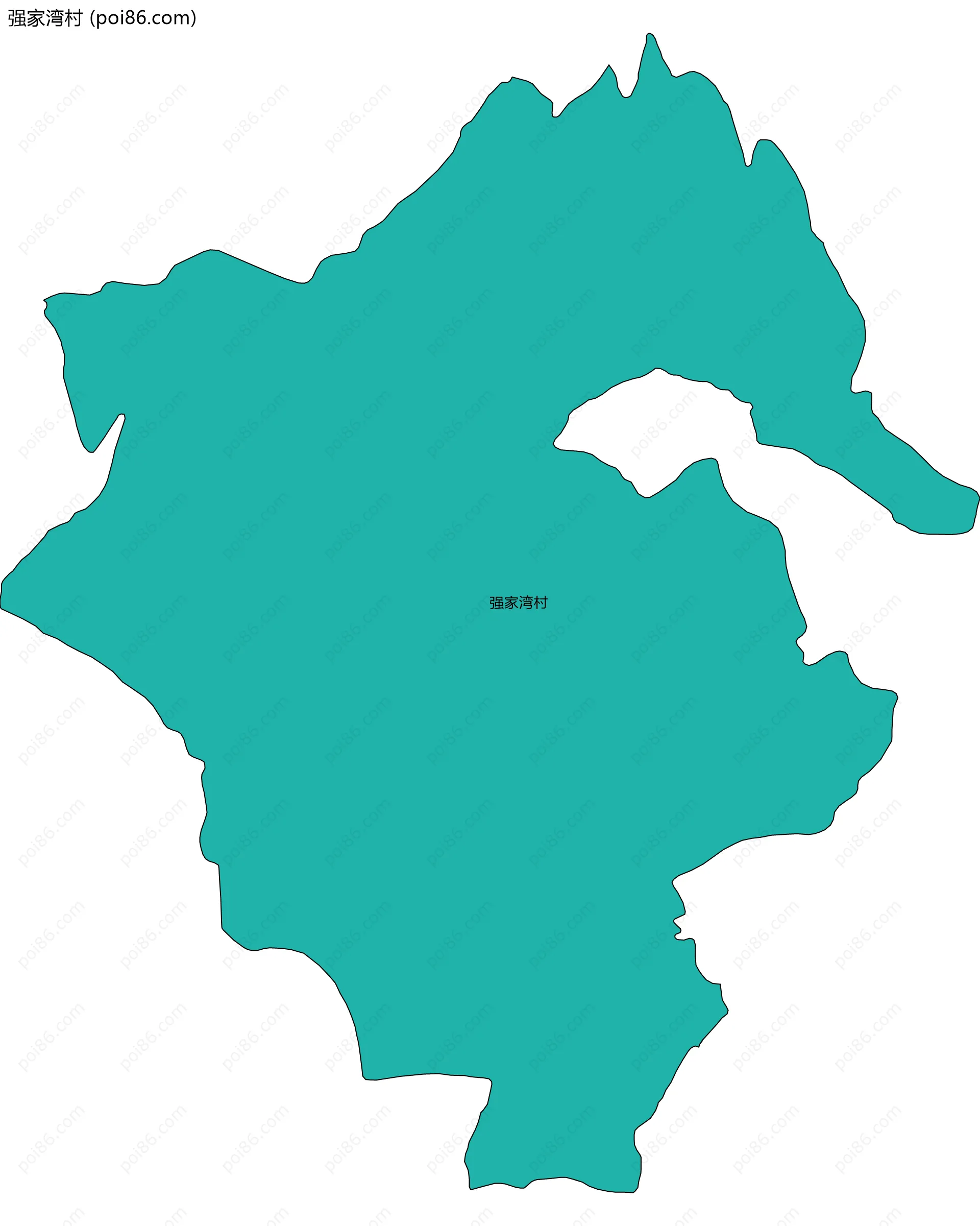 强家湾村边界地图