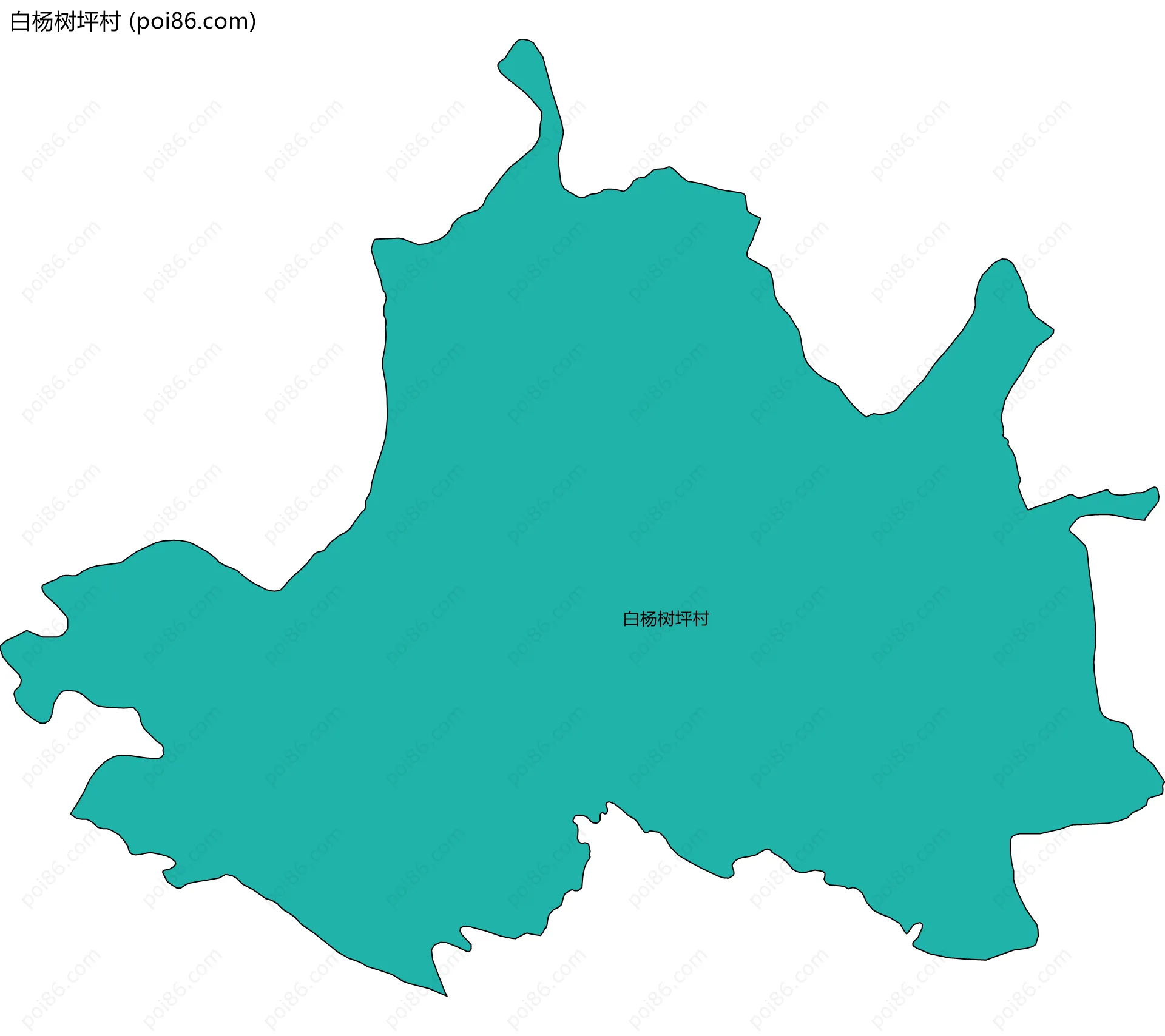白杨树坪村边界地图