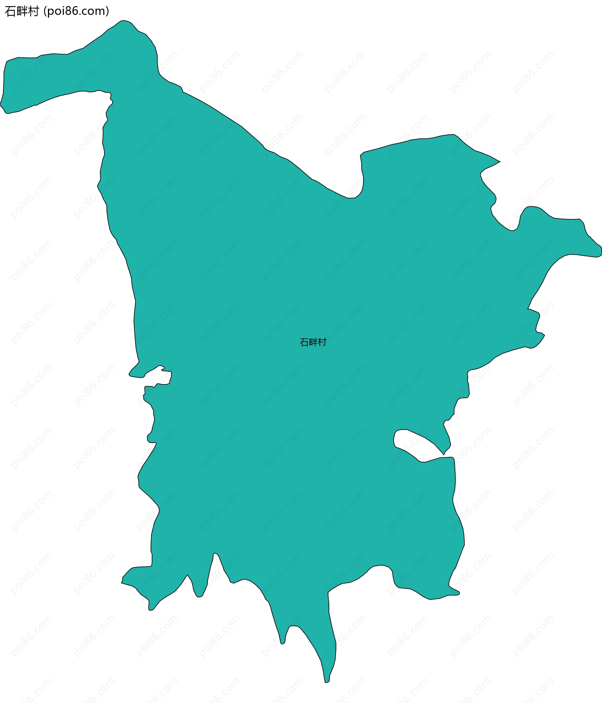 石畔村边界地图