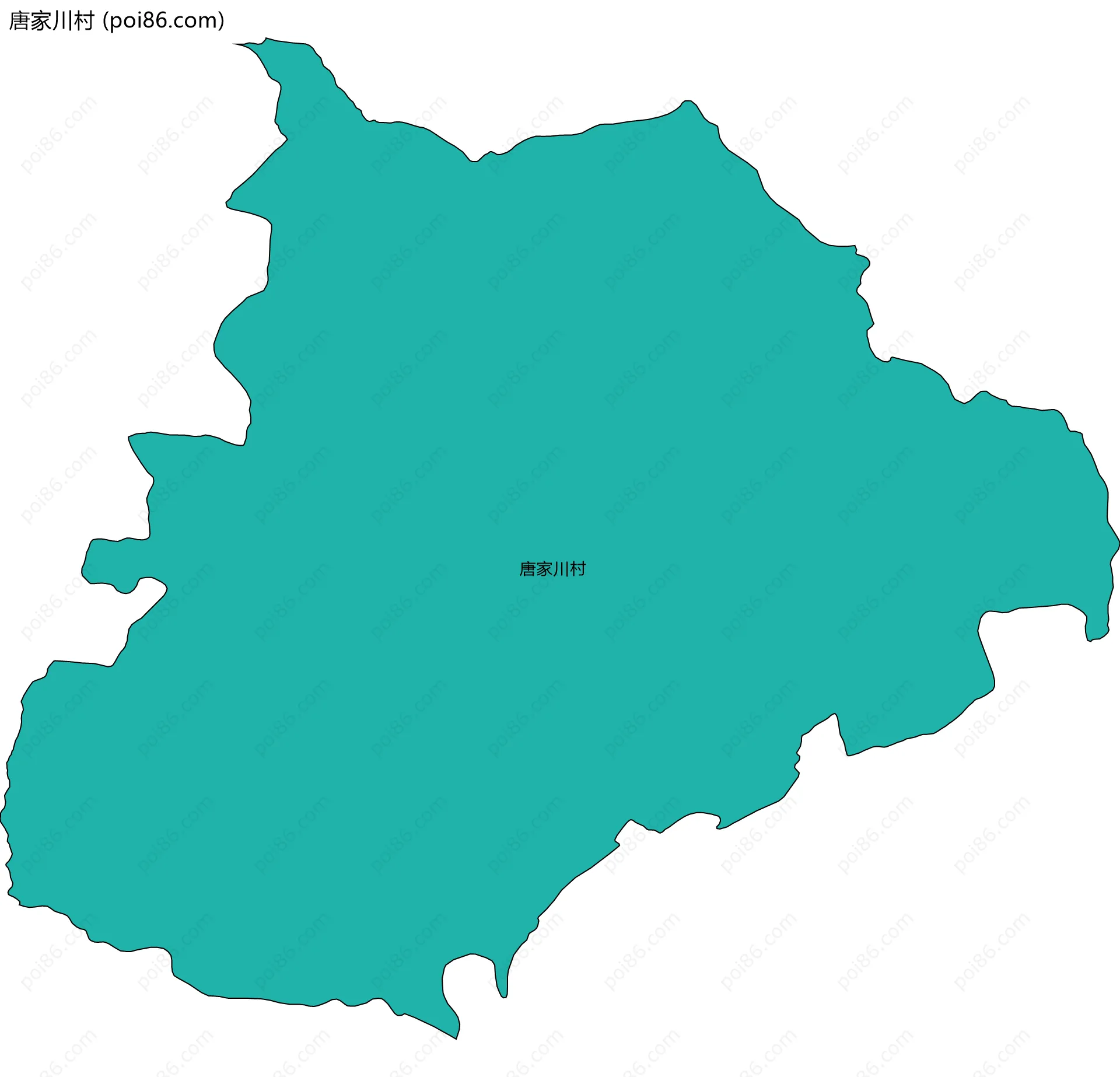唐家川村边界地图