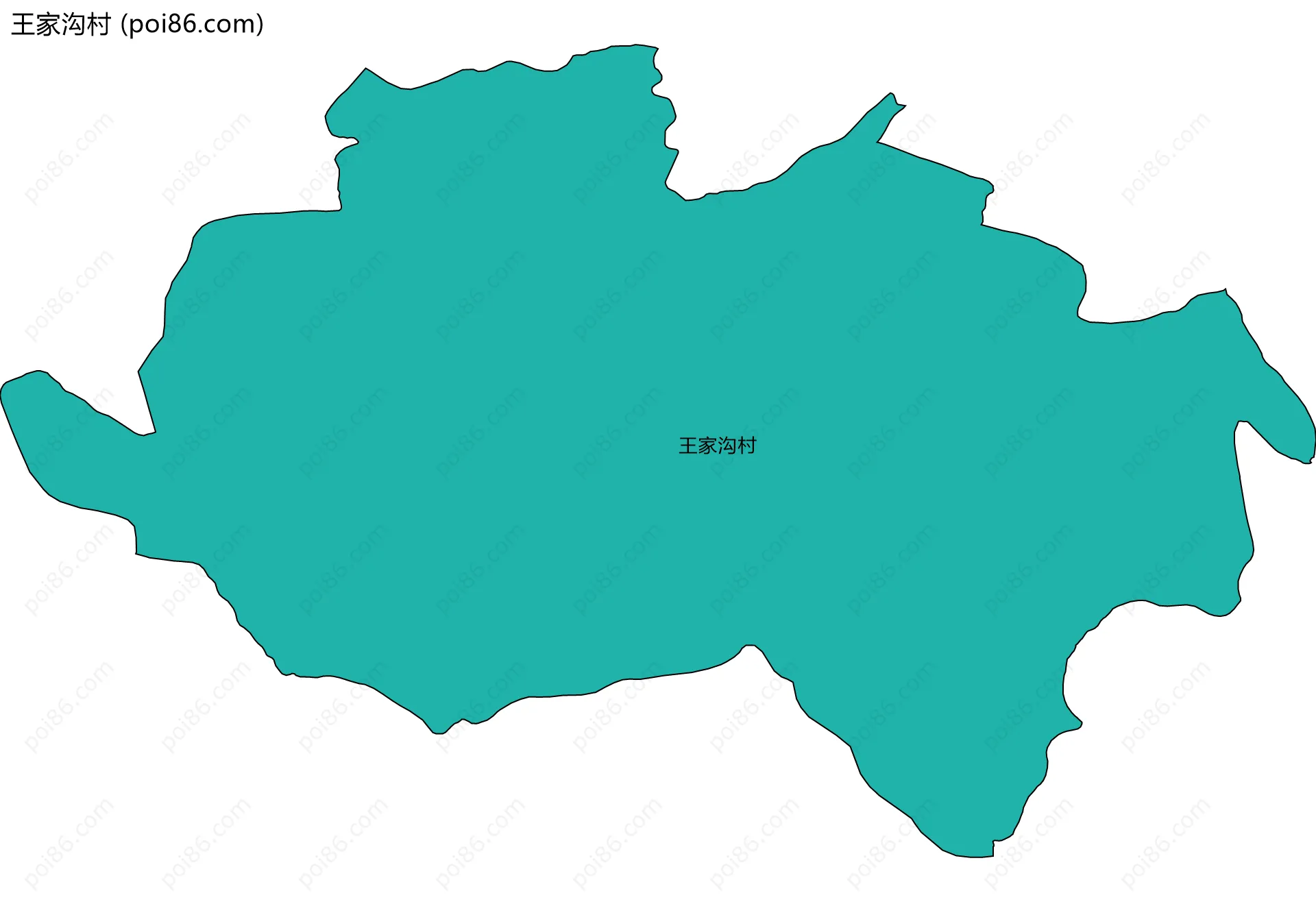 王家沟村边界地图