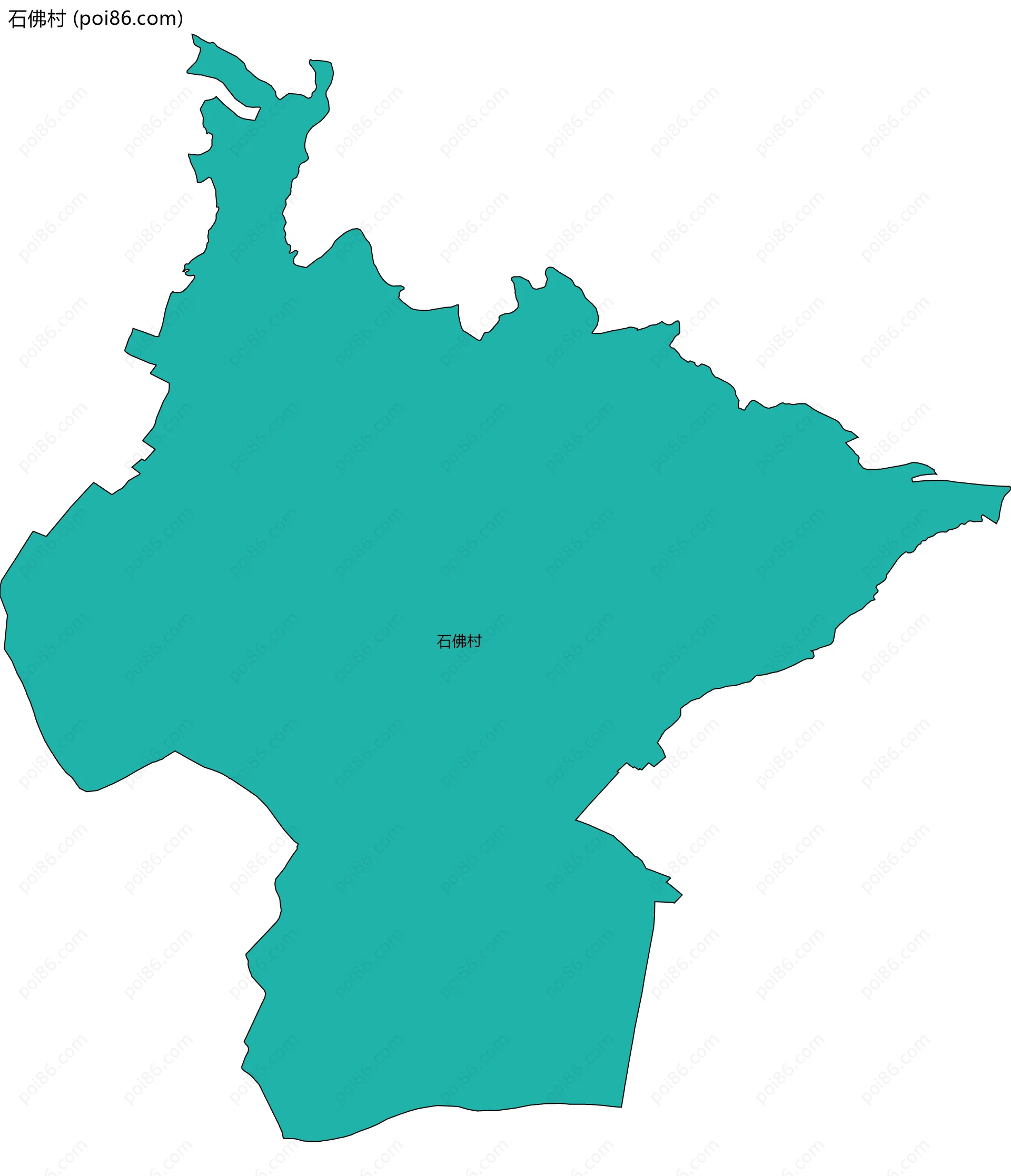 石佛村边界地图