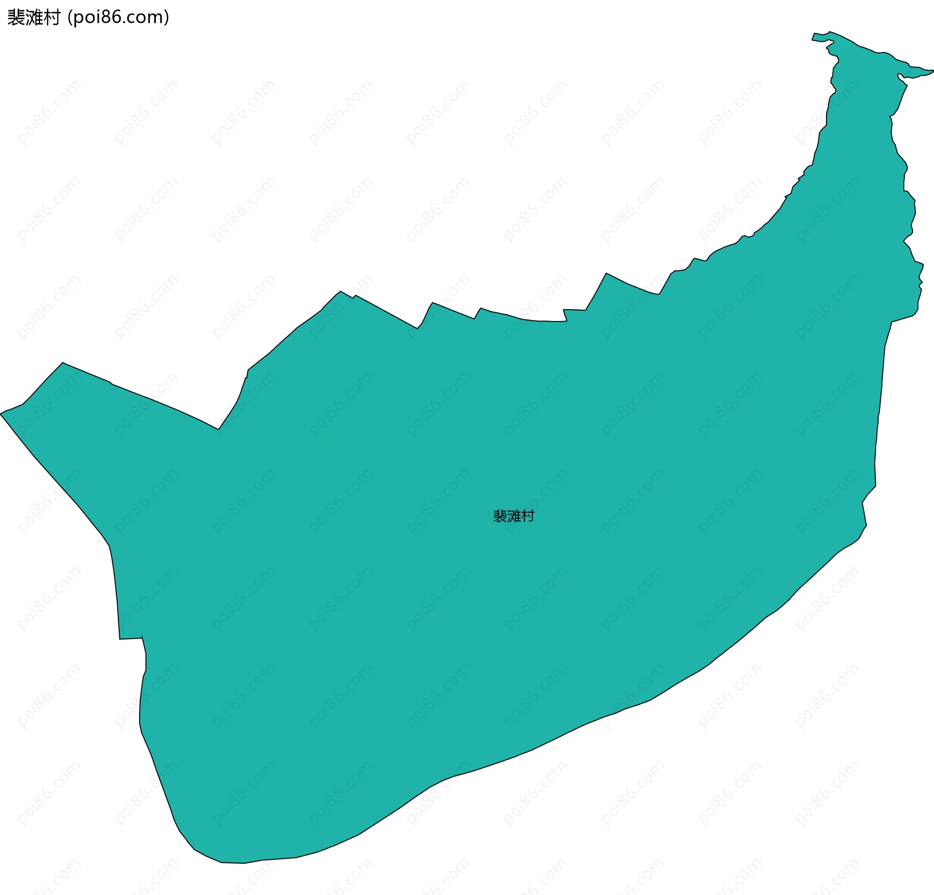 裴滩村边界地图