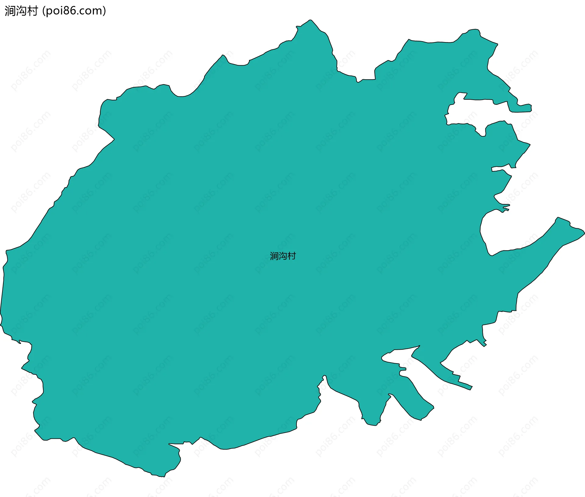 涧沟村边界地图