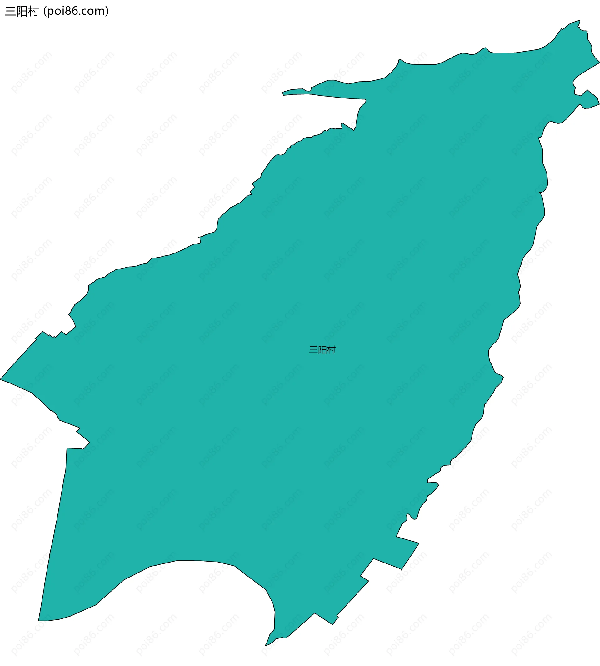 三阳村边界地图