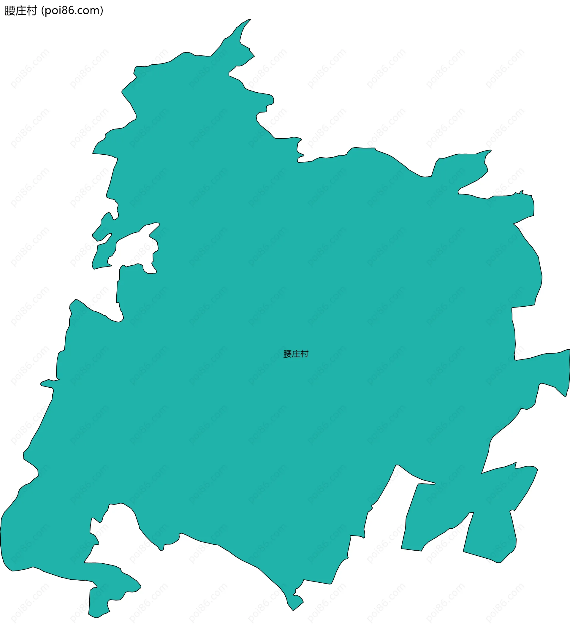 腰庄村边界地图