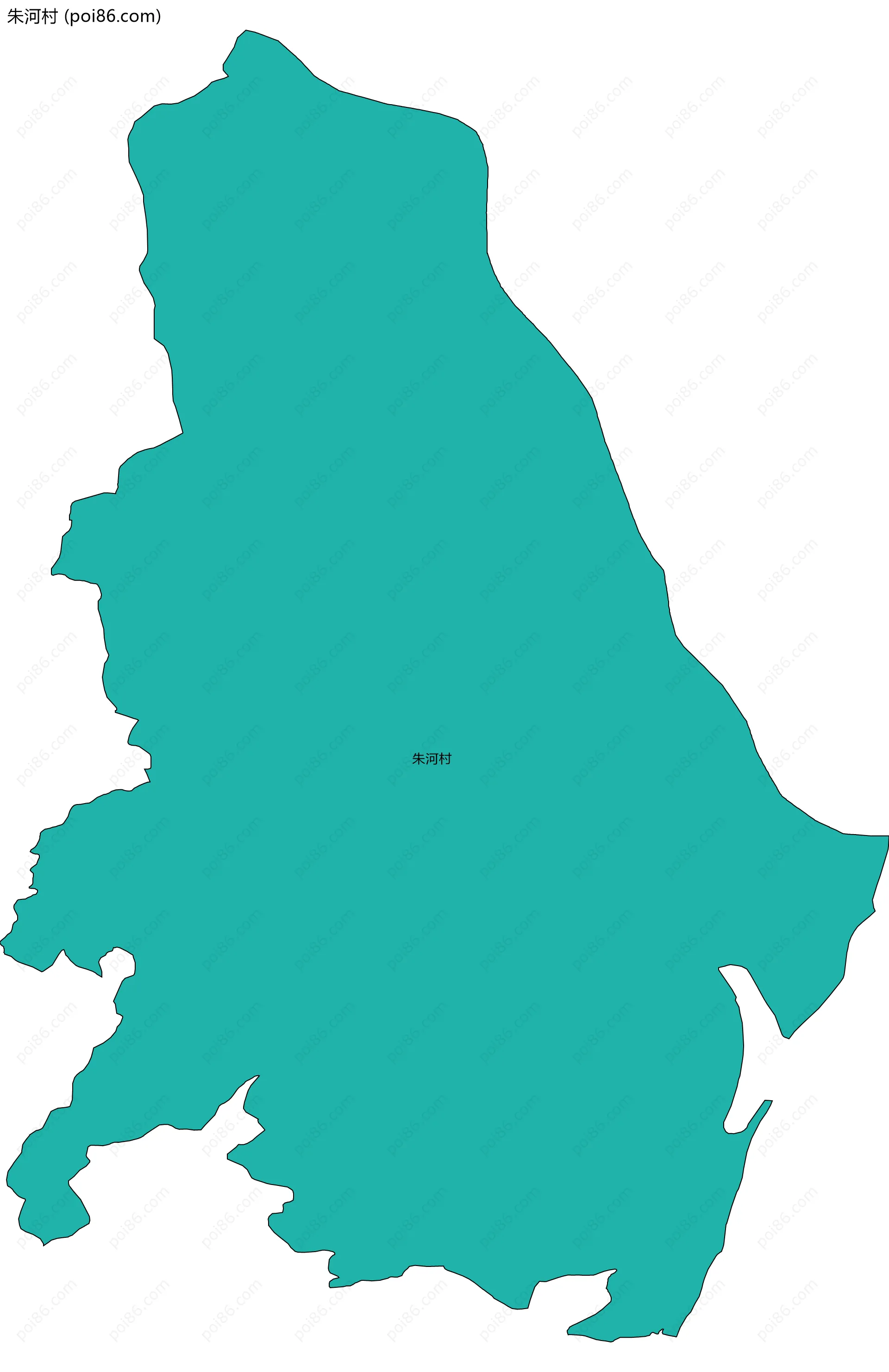 朱河村边界地图