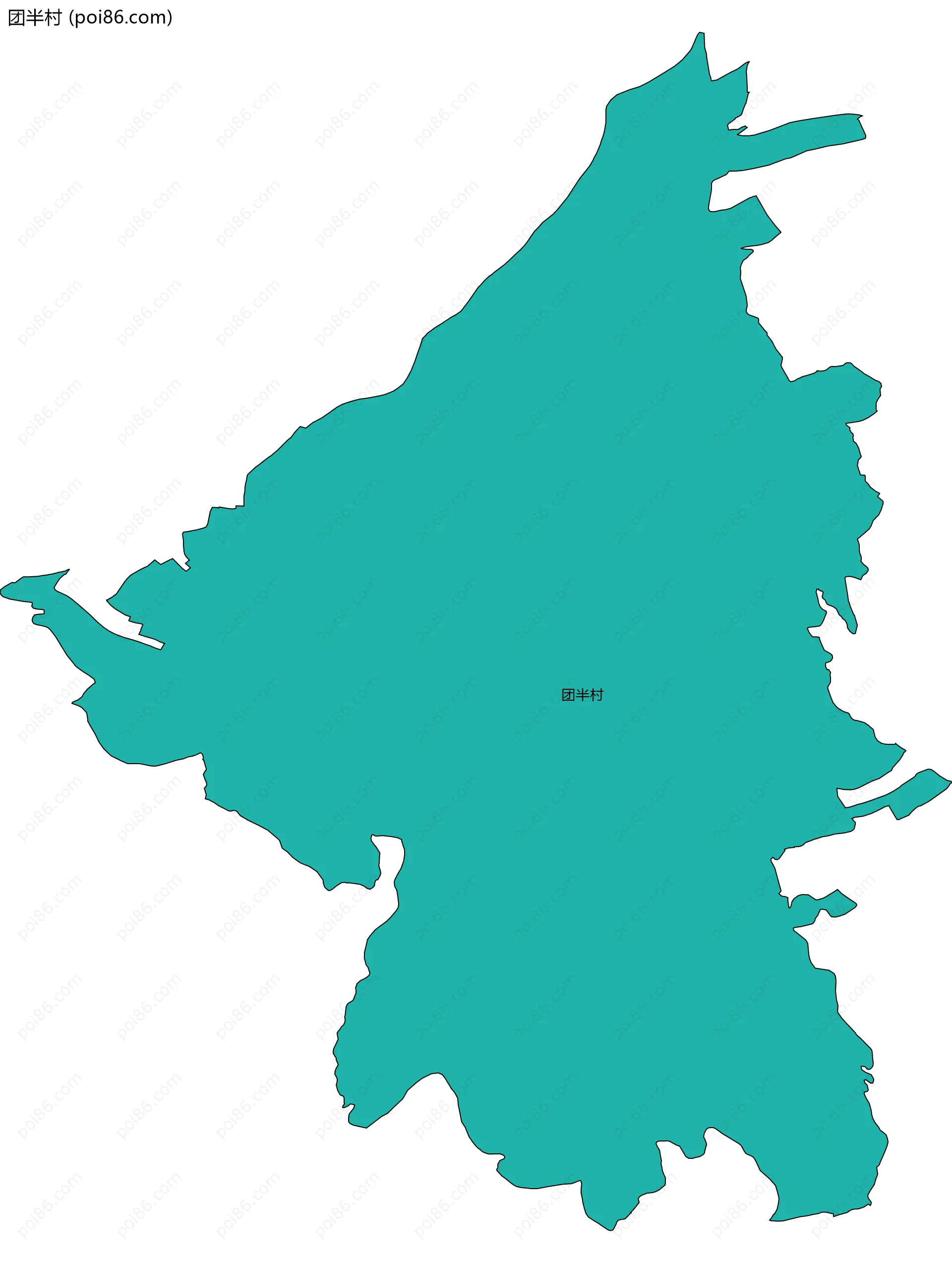 团半村边界地图