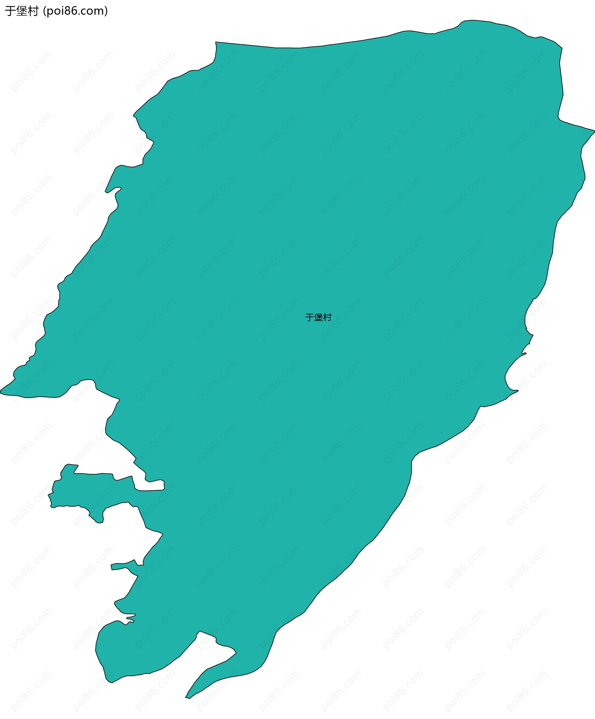 于堡村边界地图