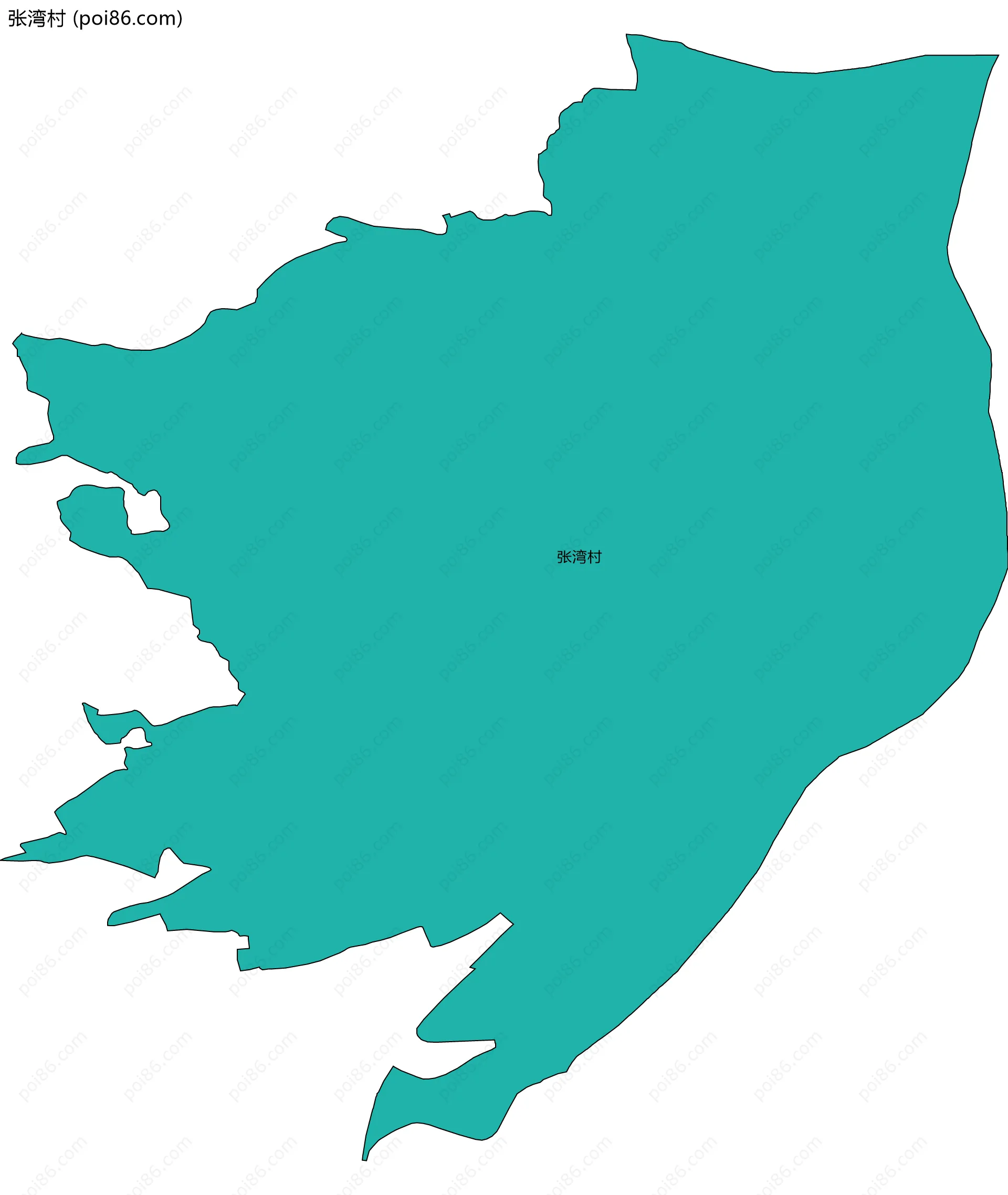 张湾村边界地图