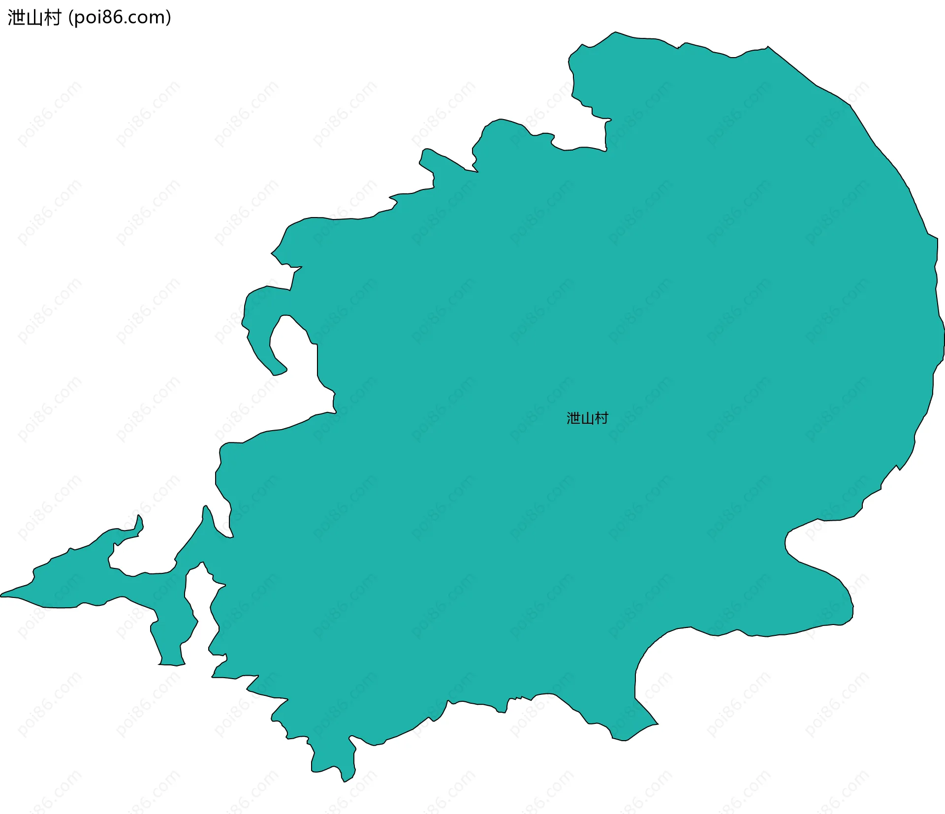 泄山村边界地图