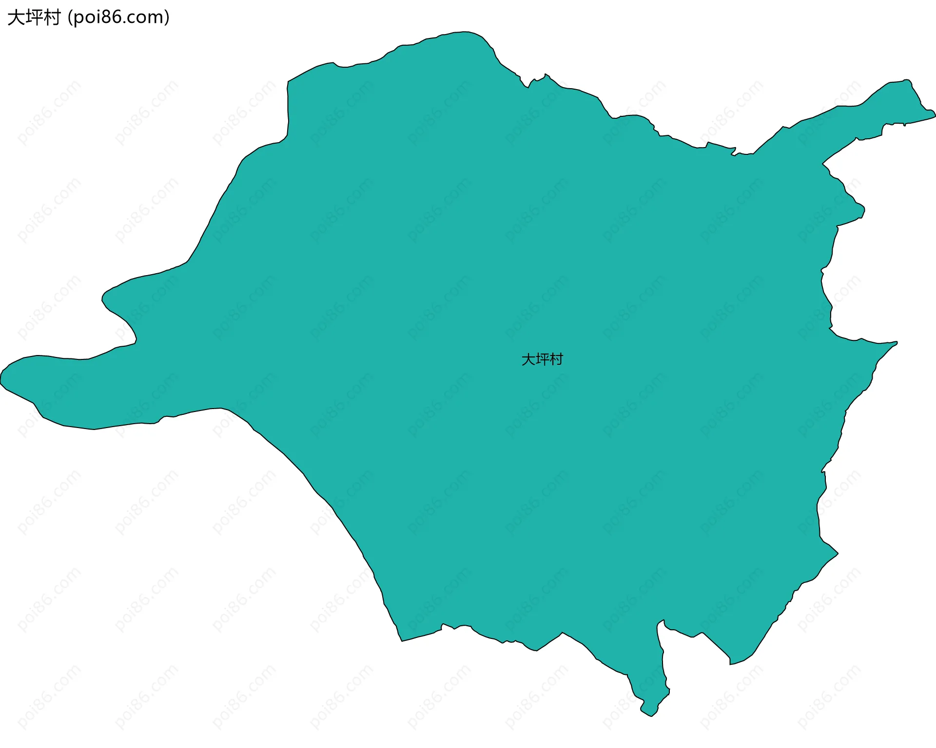 大坪村边界地图