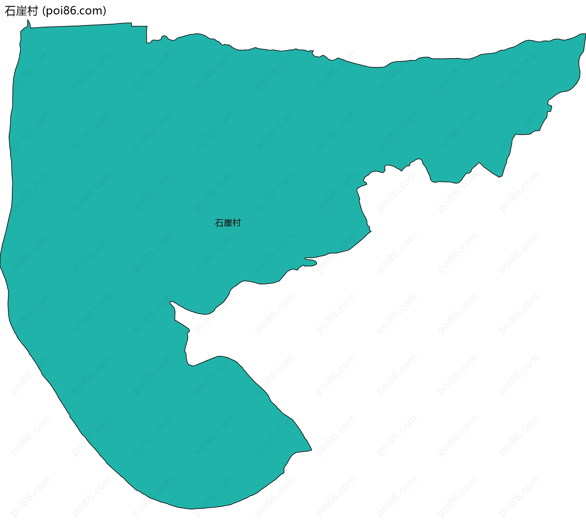 石崖村边界地图