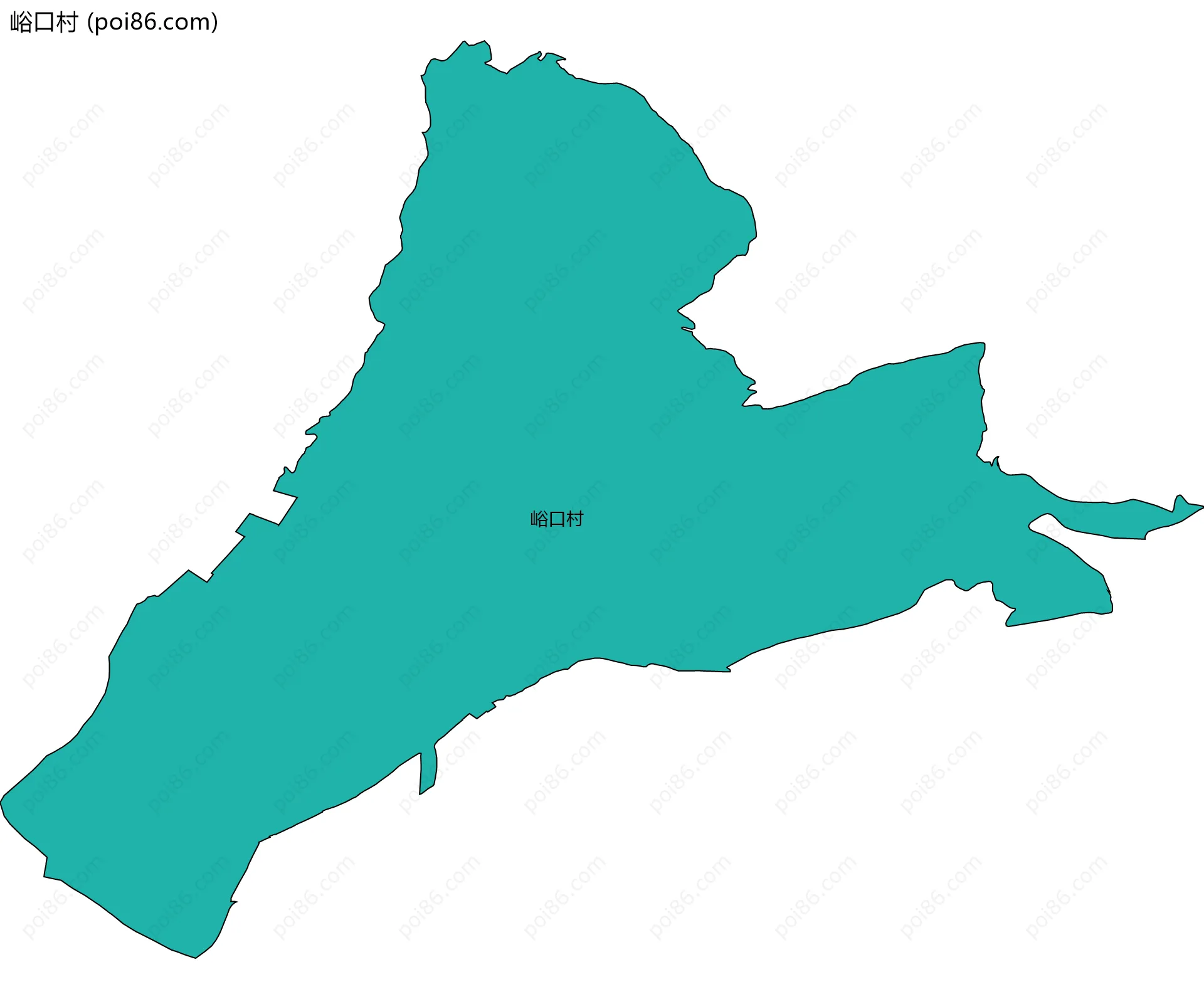 峪口村边界地图