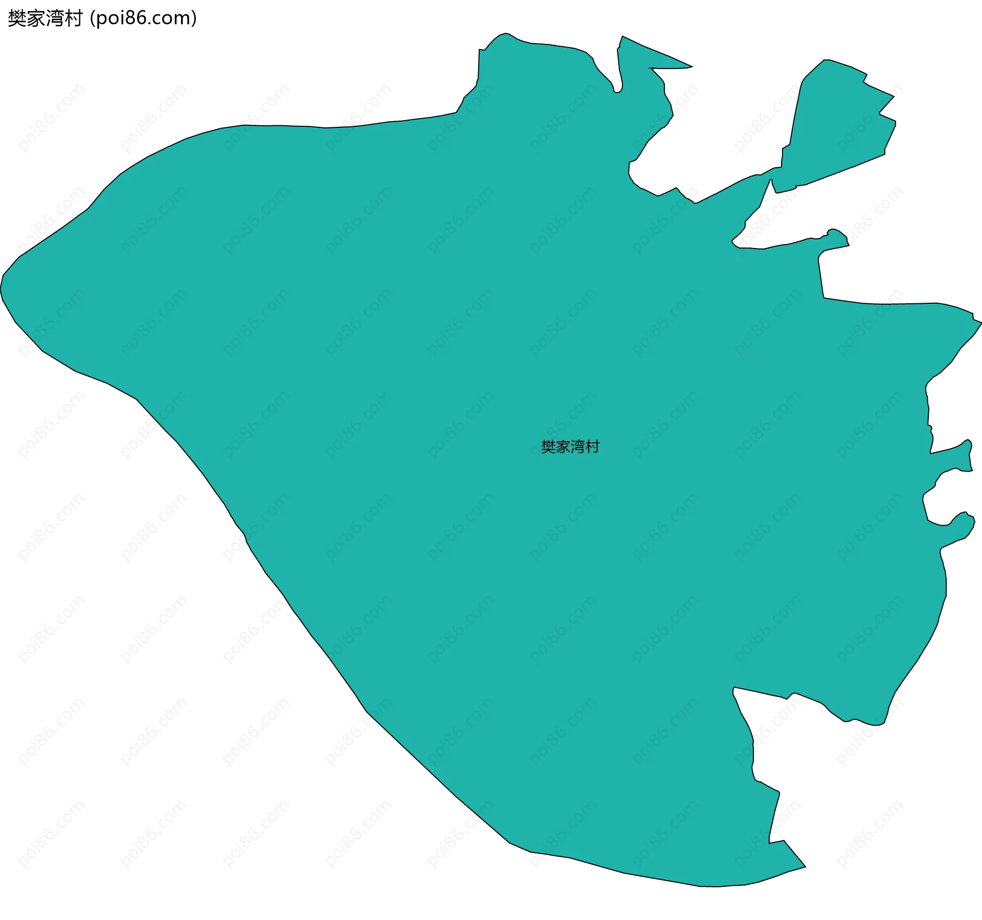 樊家湾村边界地图