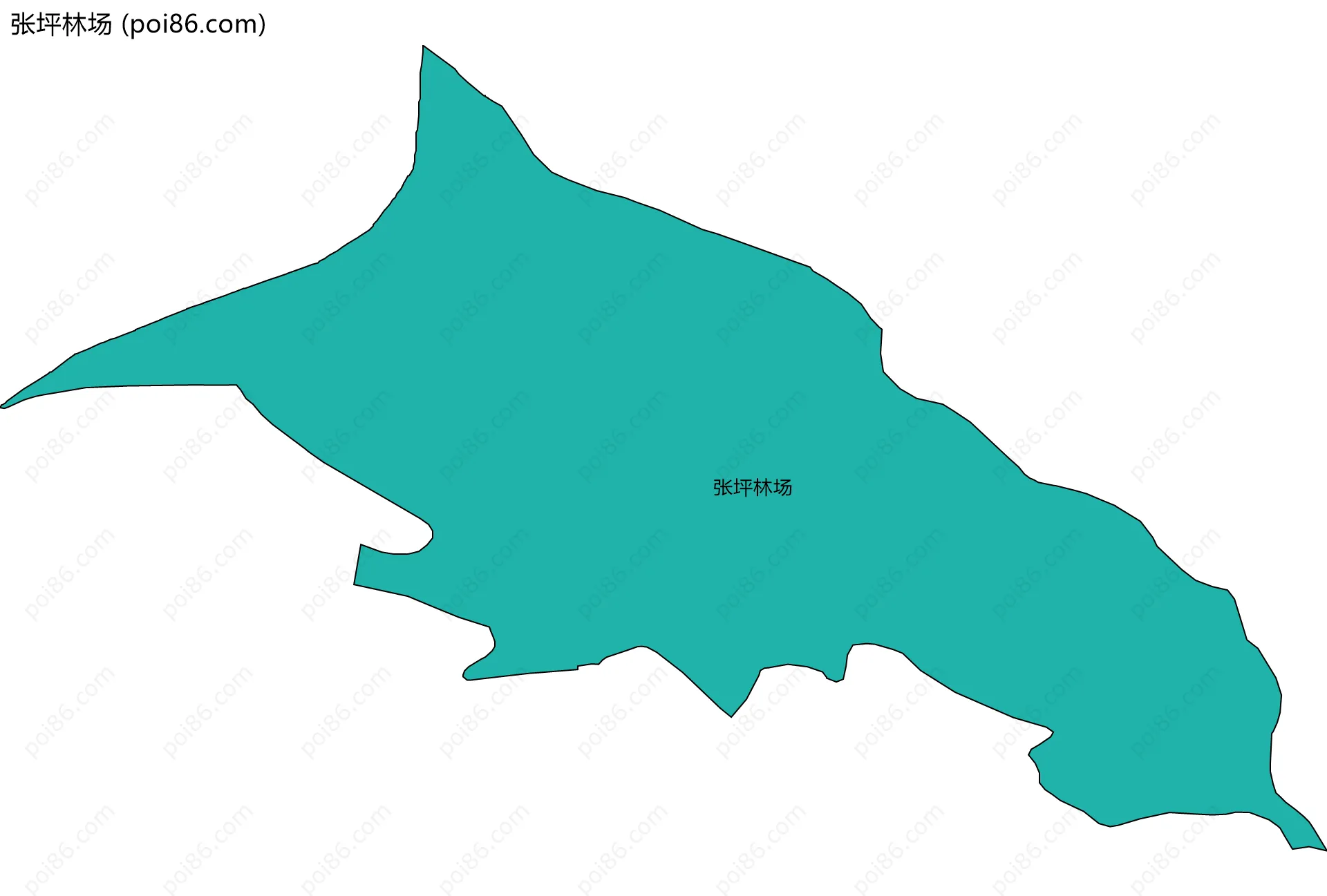 张坪林场边界地图