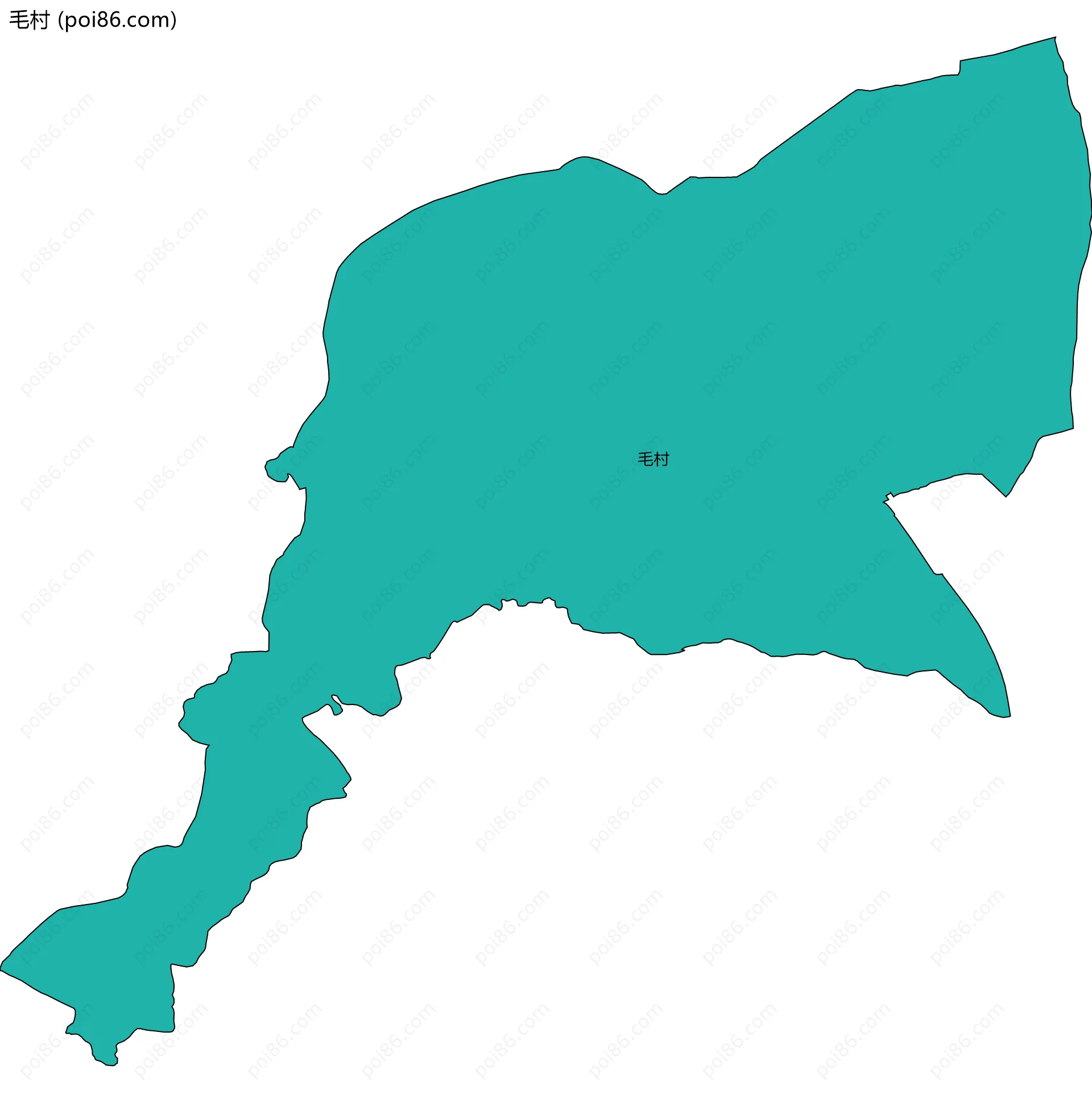 毛村边界地图