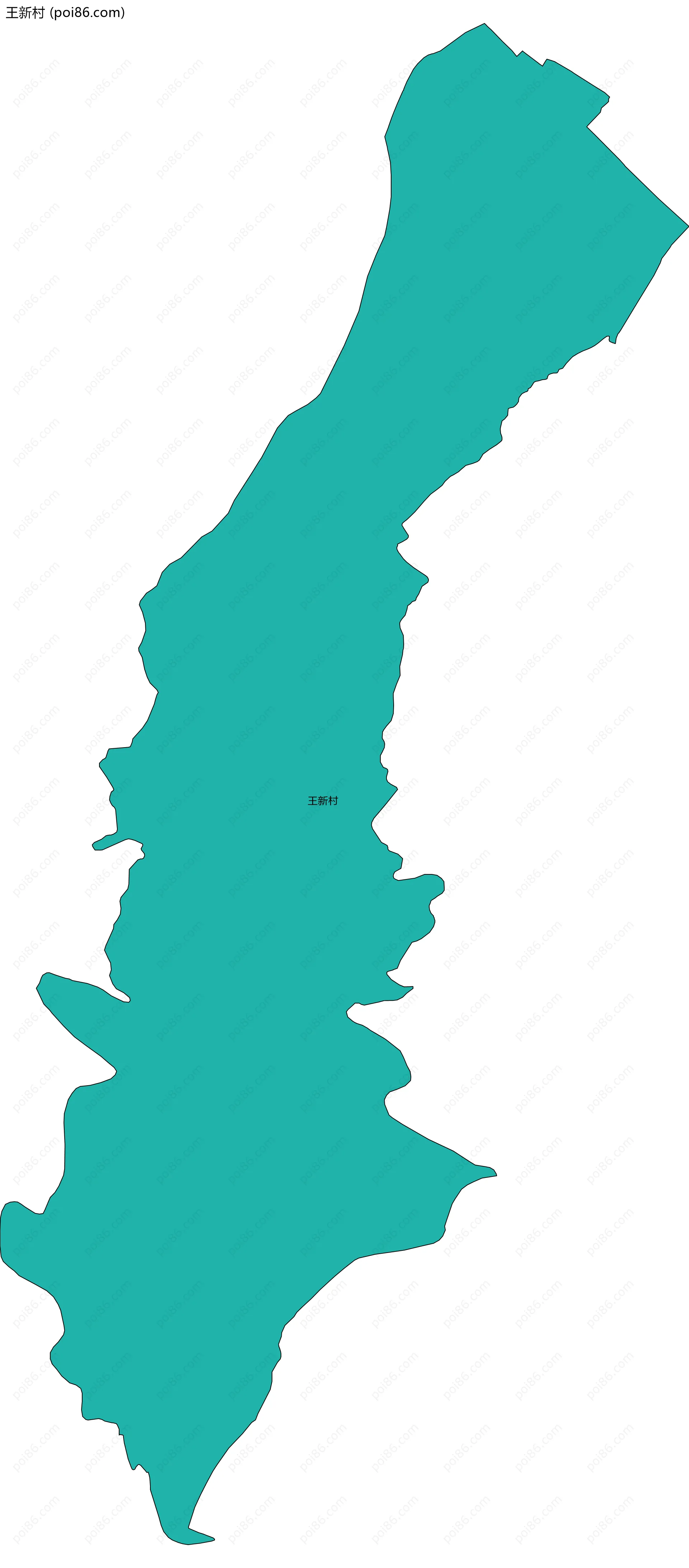 王新村边界地图