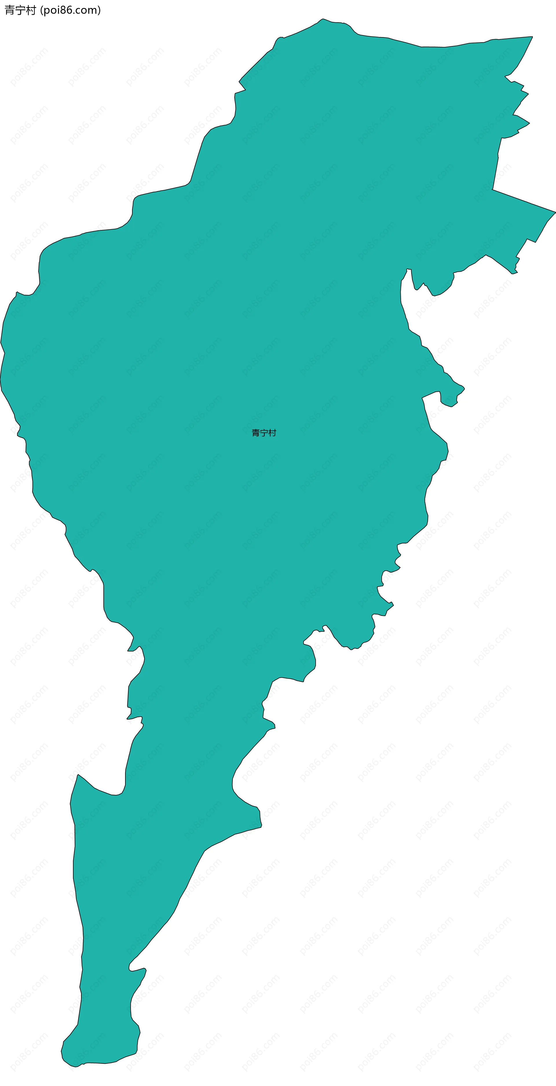 青宁村边界地图