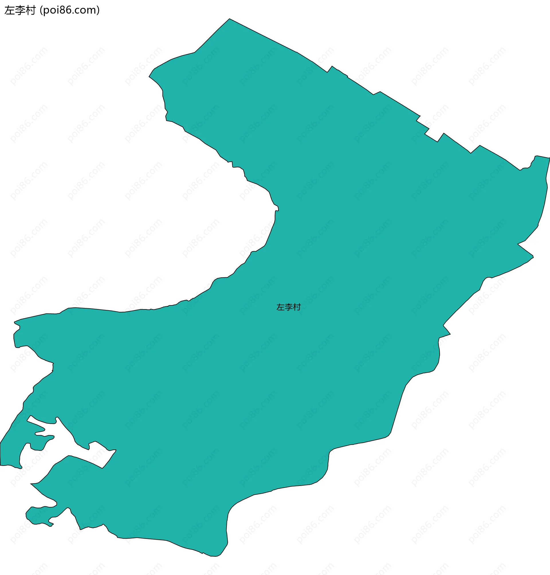 左李村边界地图