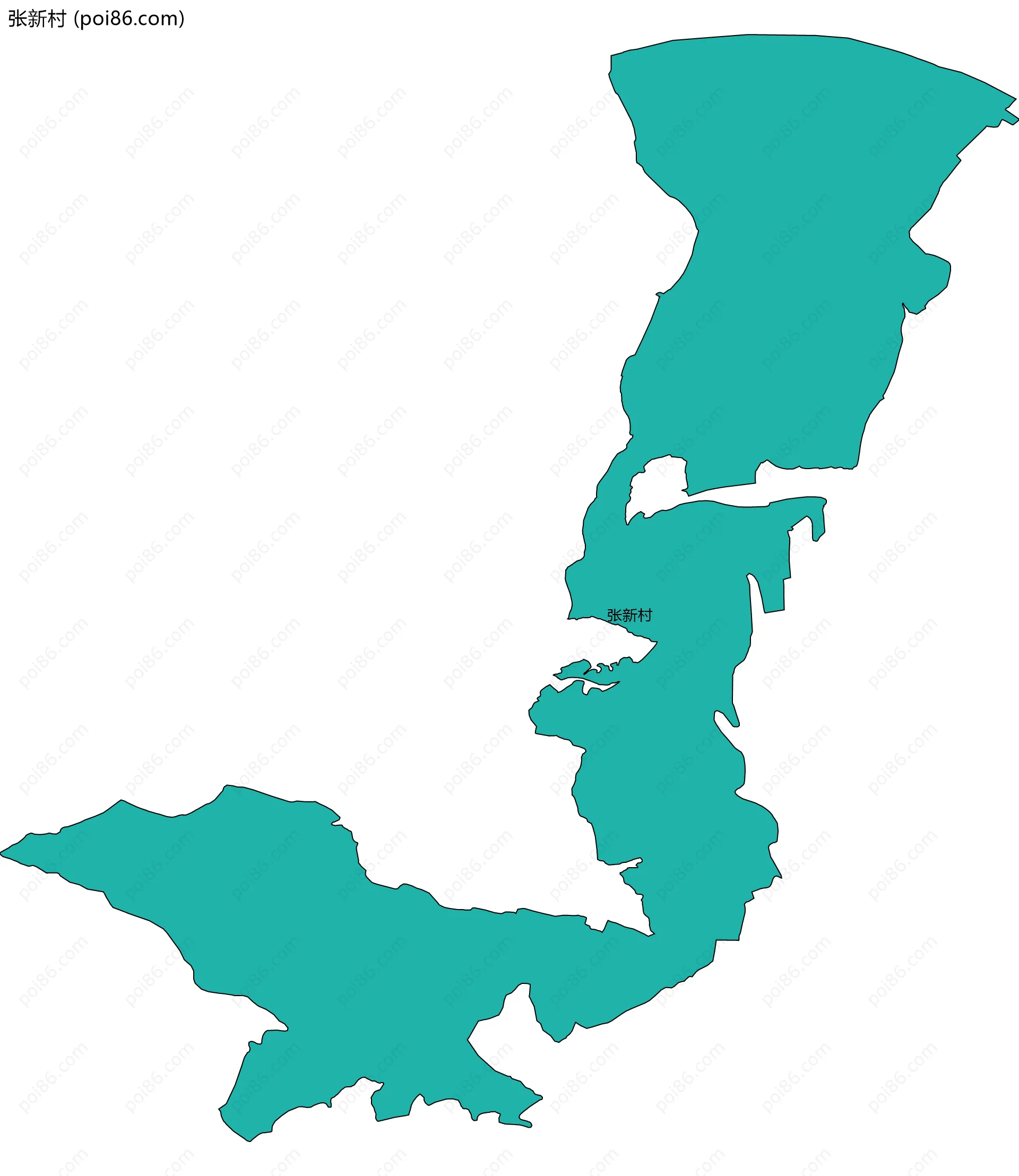 张新村边界地图